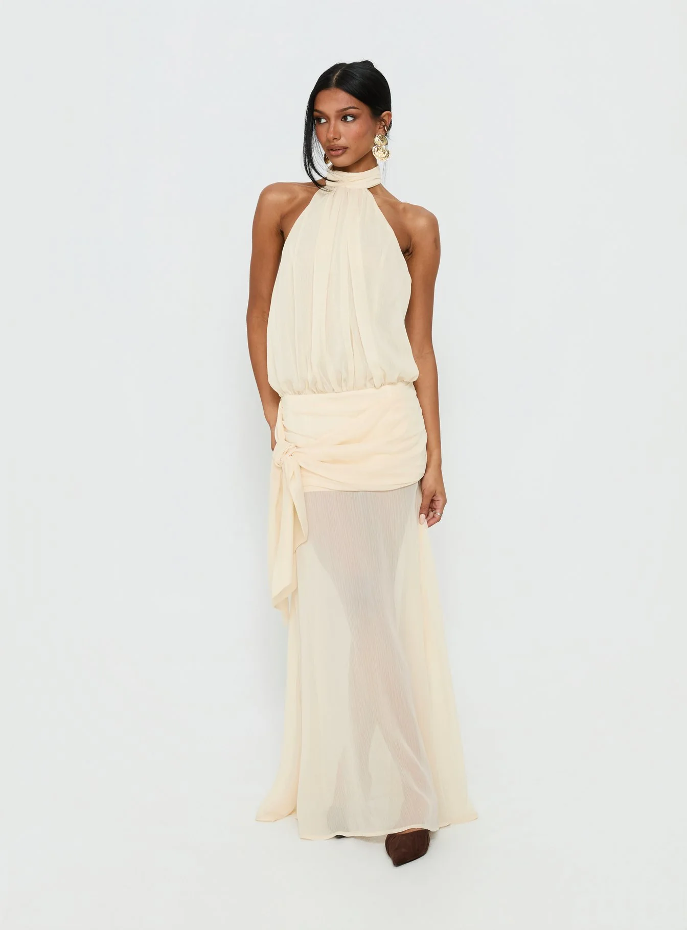 Faythe High Neck Maxi Dress Butter