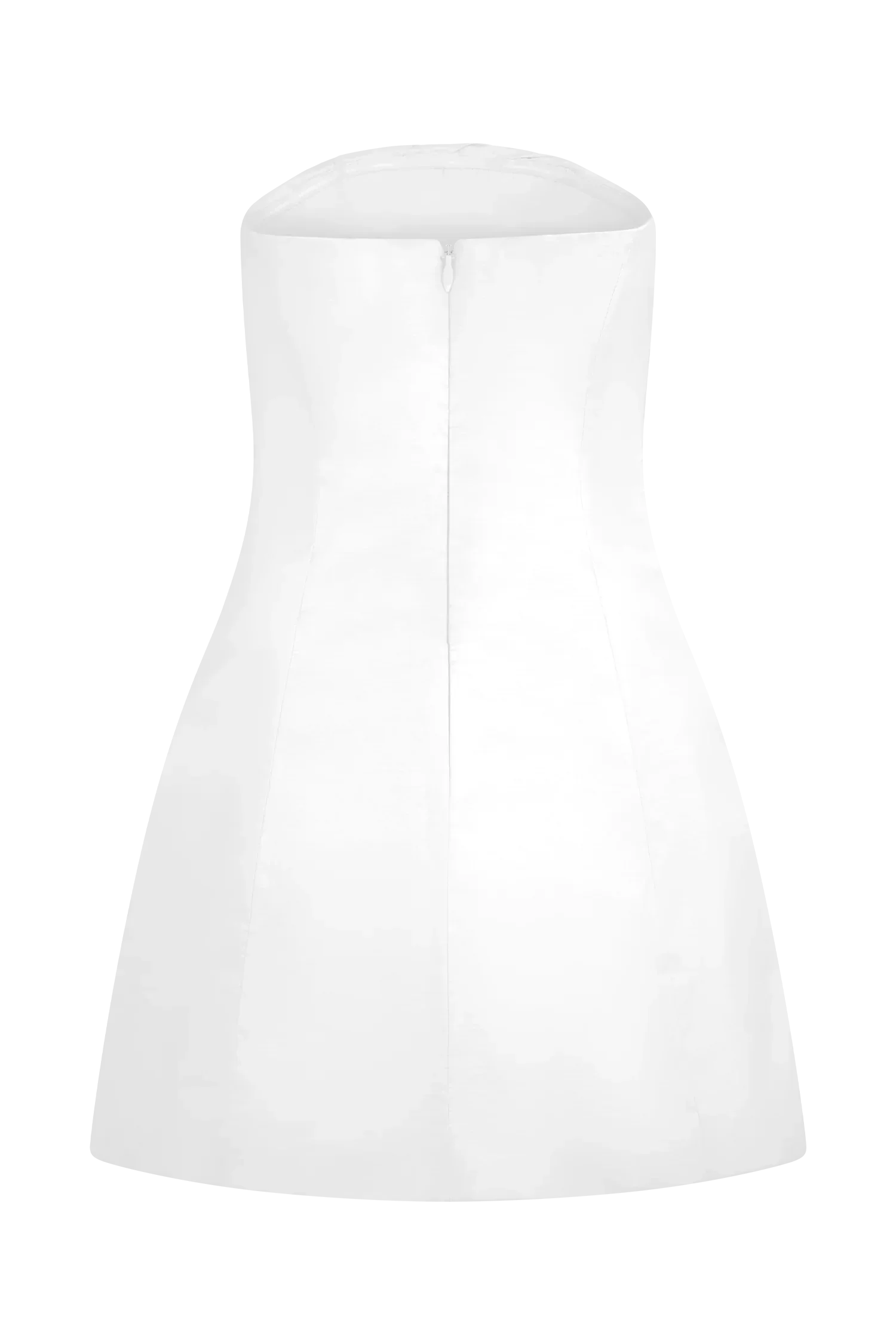 Leslie Gathered Taffeta Mini Dress - White - luluinthesky