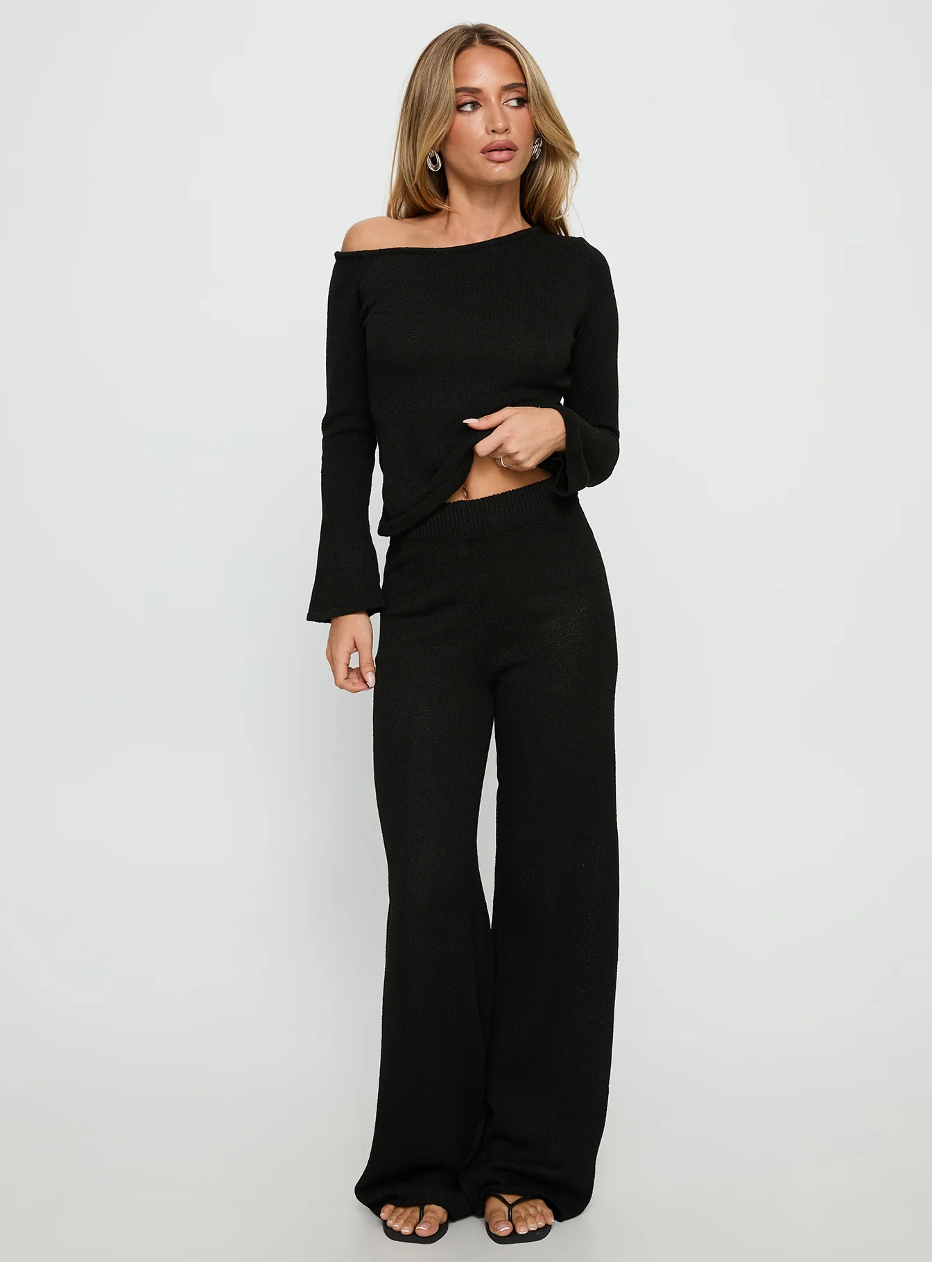 Jaede Knit Pants Black