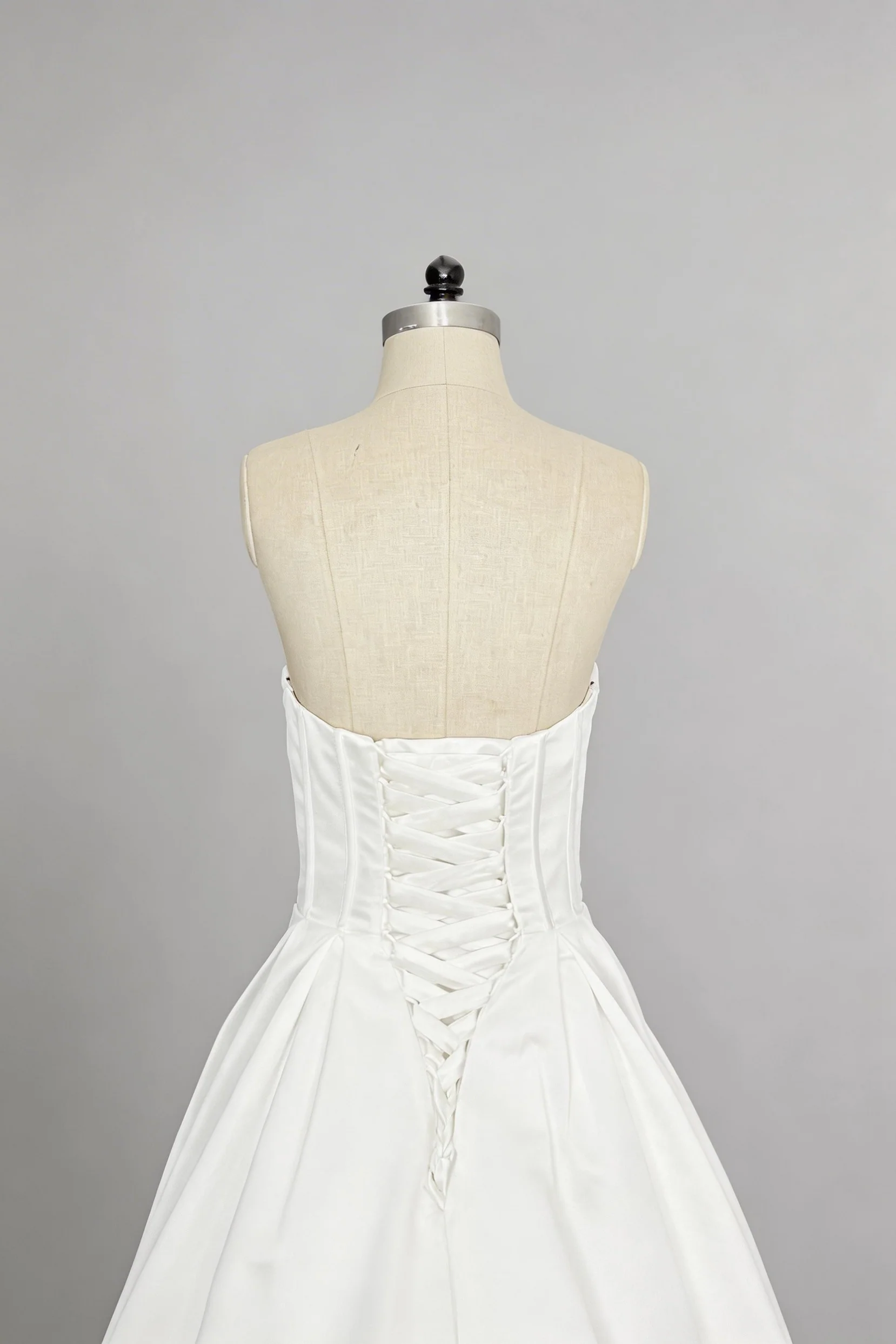 A-Line Court Train Satin Wedding Dress CW3502