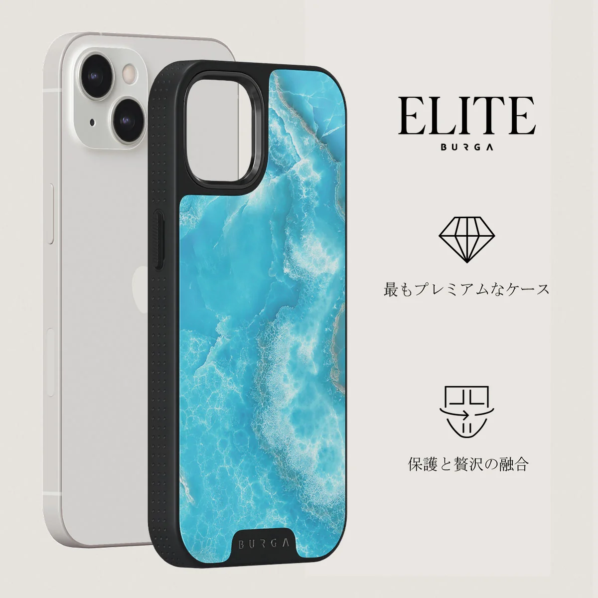 Ocean Waves - Blue iPhone 13 ケース
