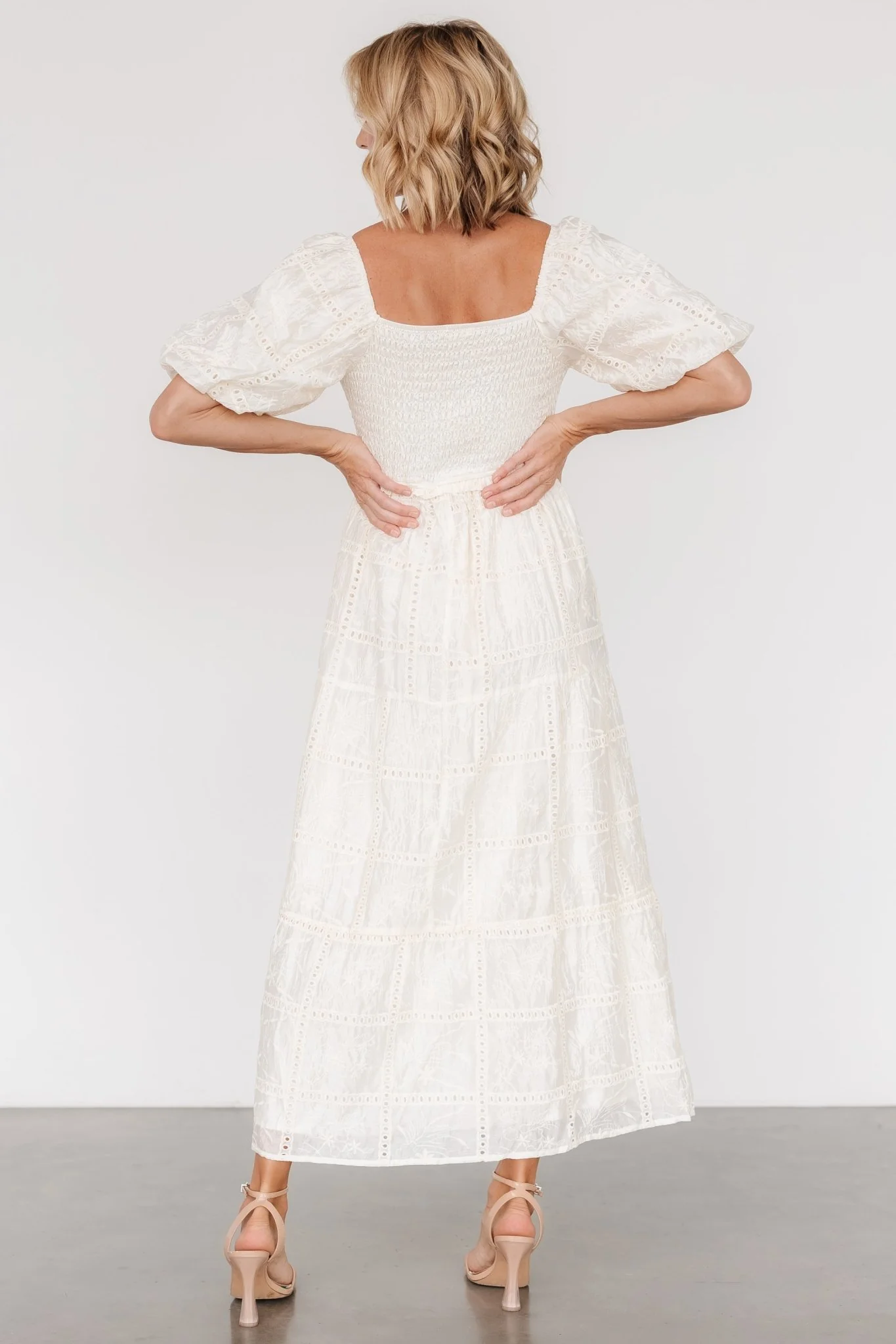 Colin Eyelet Dress | Cream - luluinthesky