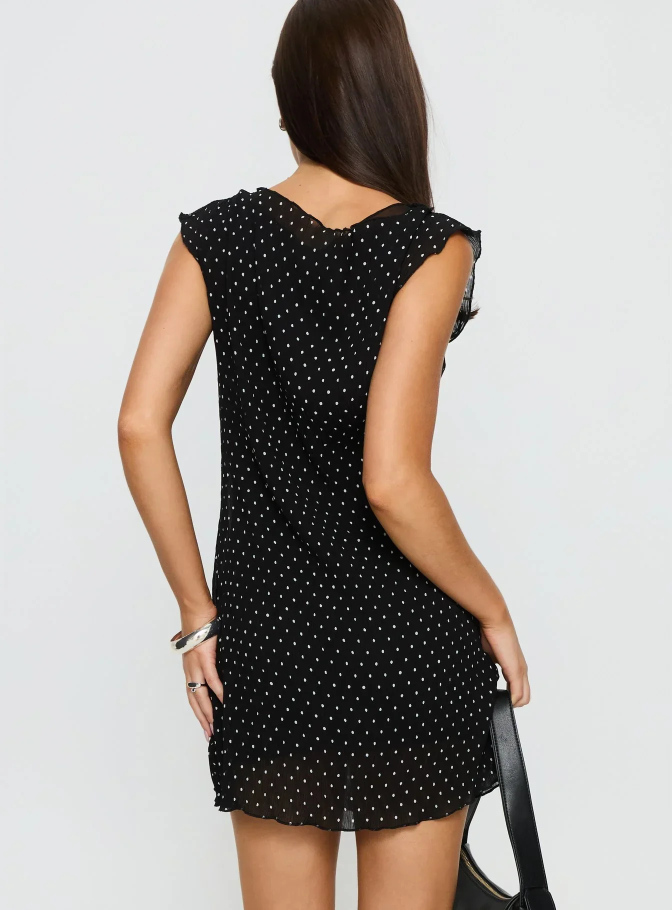 Mariner Mini Dress Noir Polka - luluinthesky