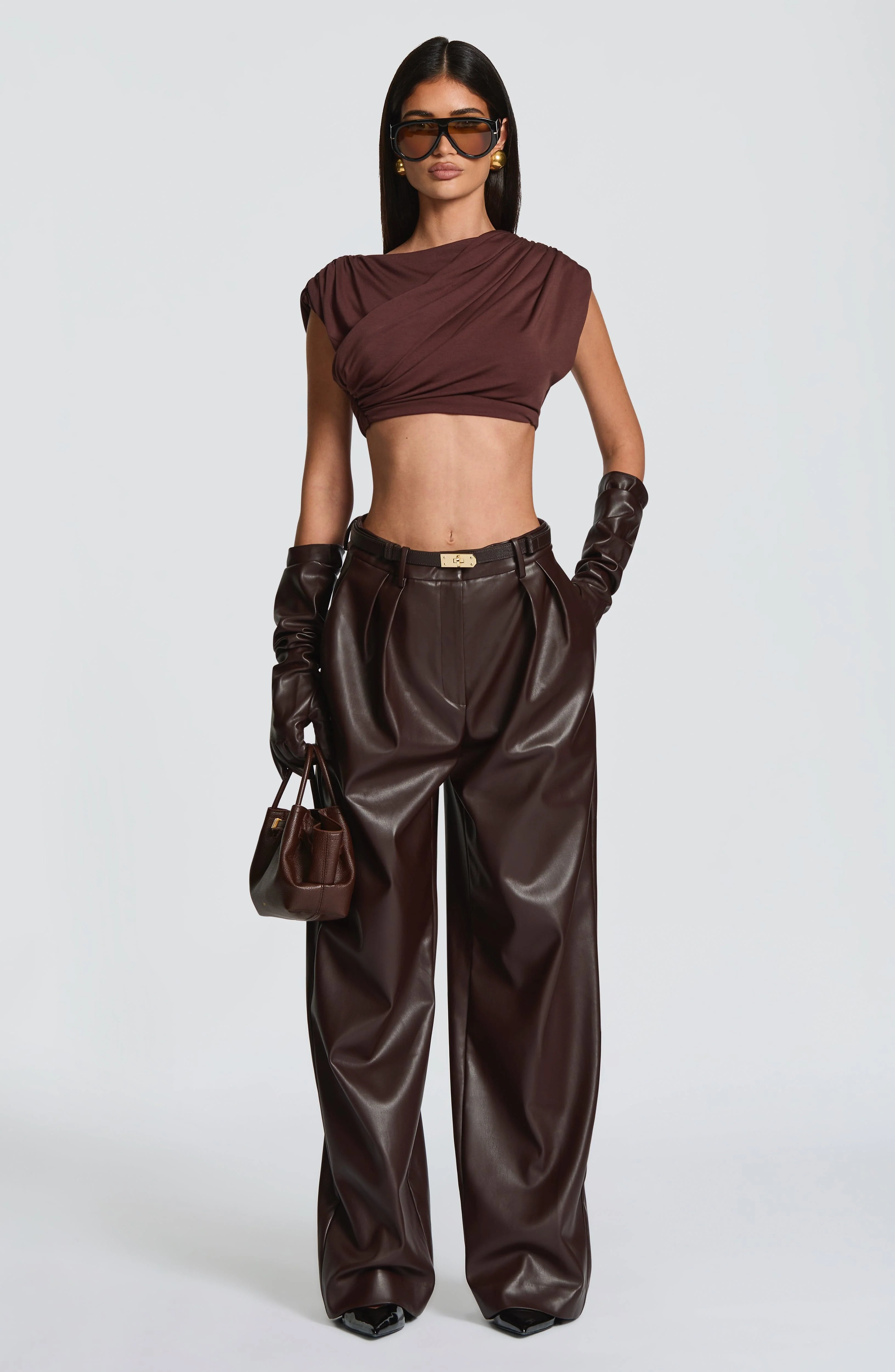 Glenda Pants - Plum Brown