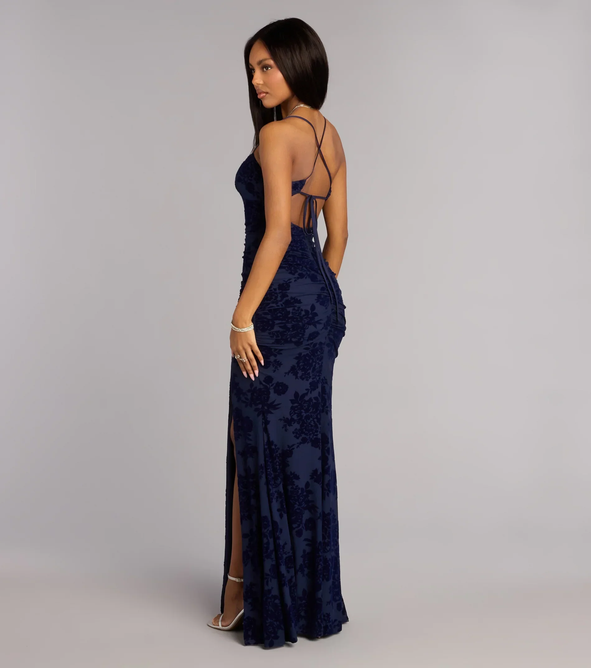 Mandy Strappy Tie-Back Mermaid Formal Dress