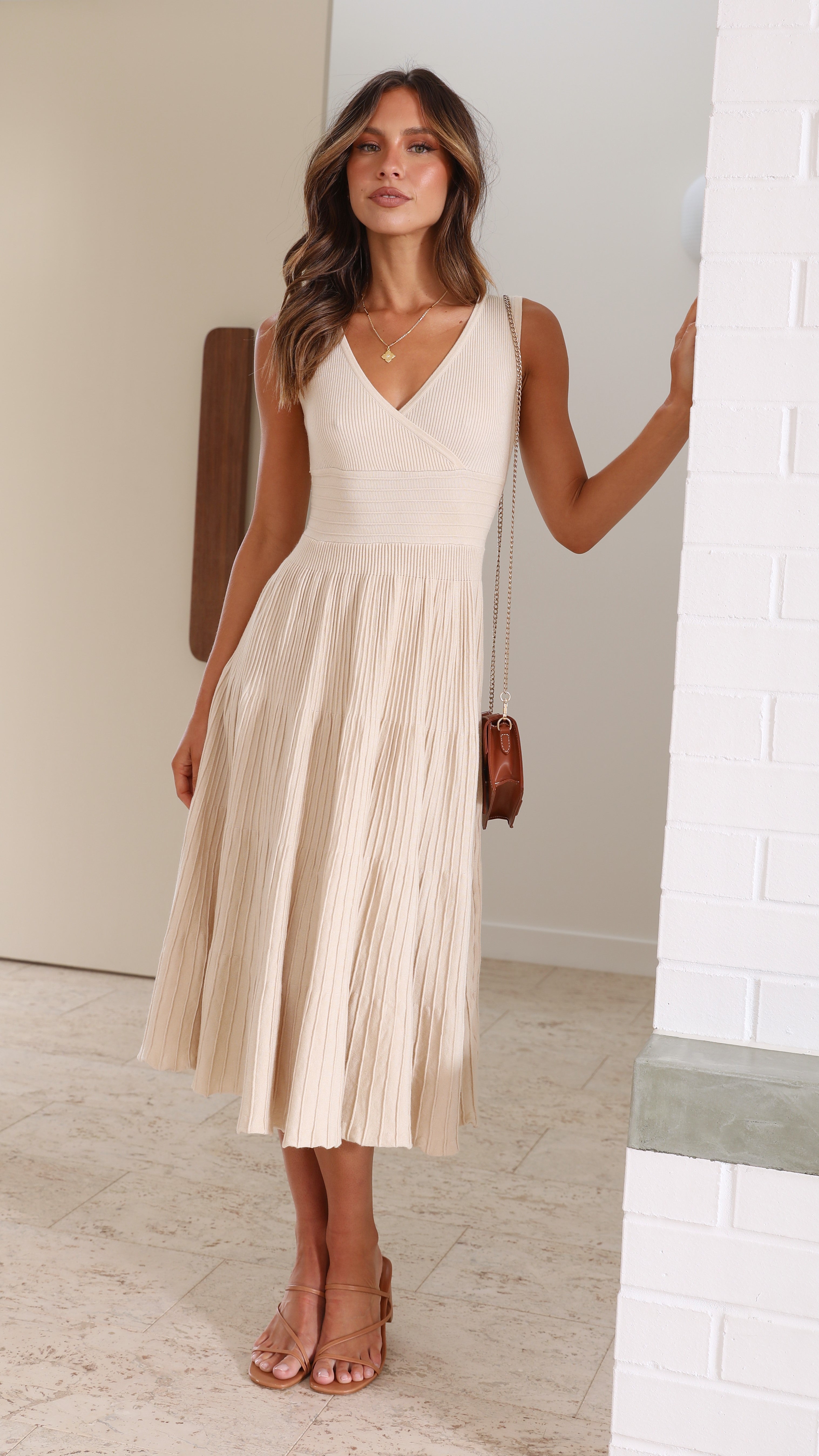 Jayde Knit Dress - Beige