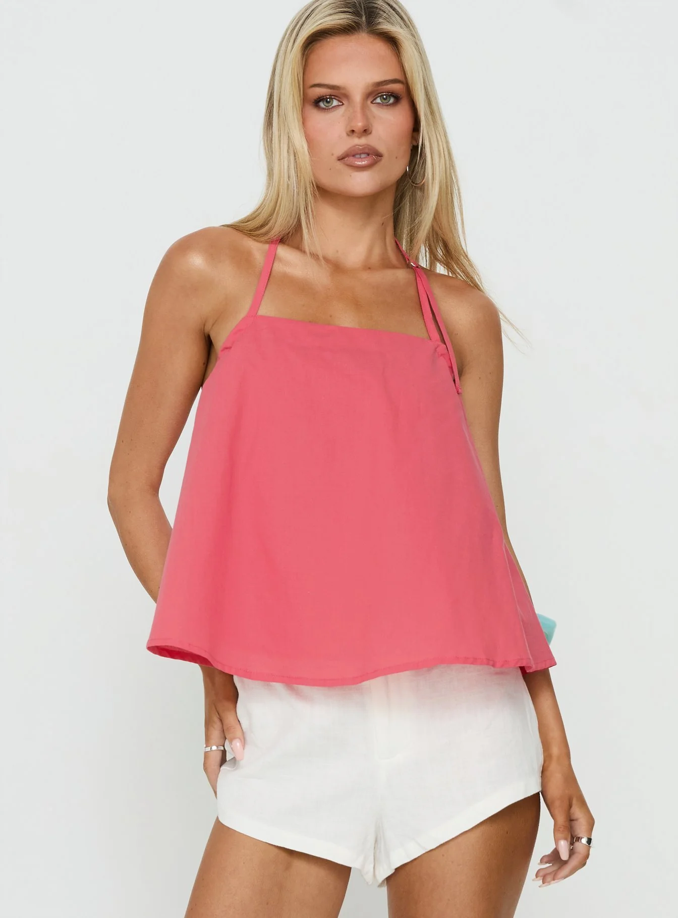 Dearest Low Back Babydoll Top Guava