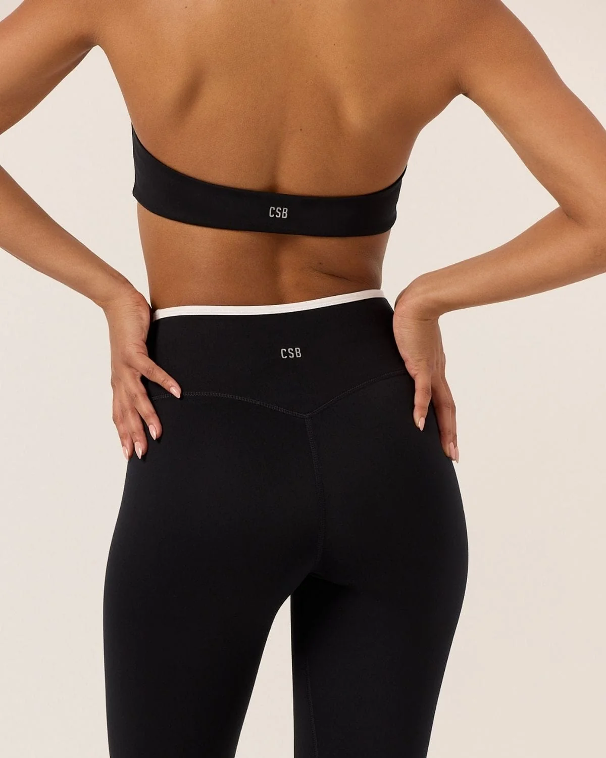 Serenity Dip Leggings | Black Two Tone