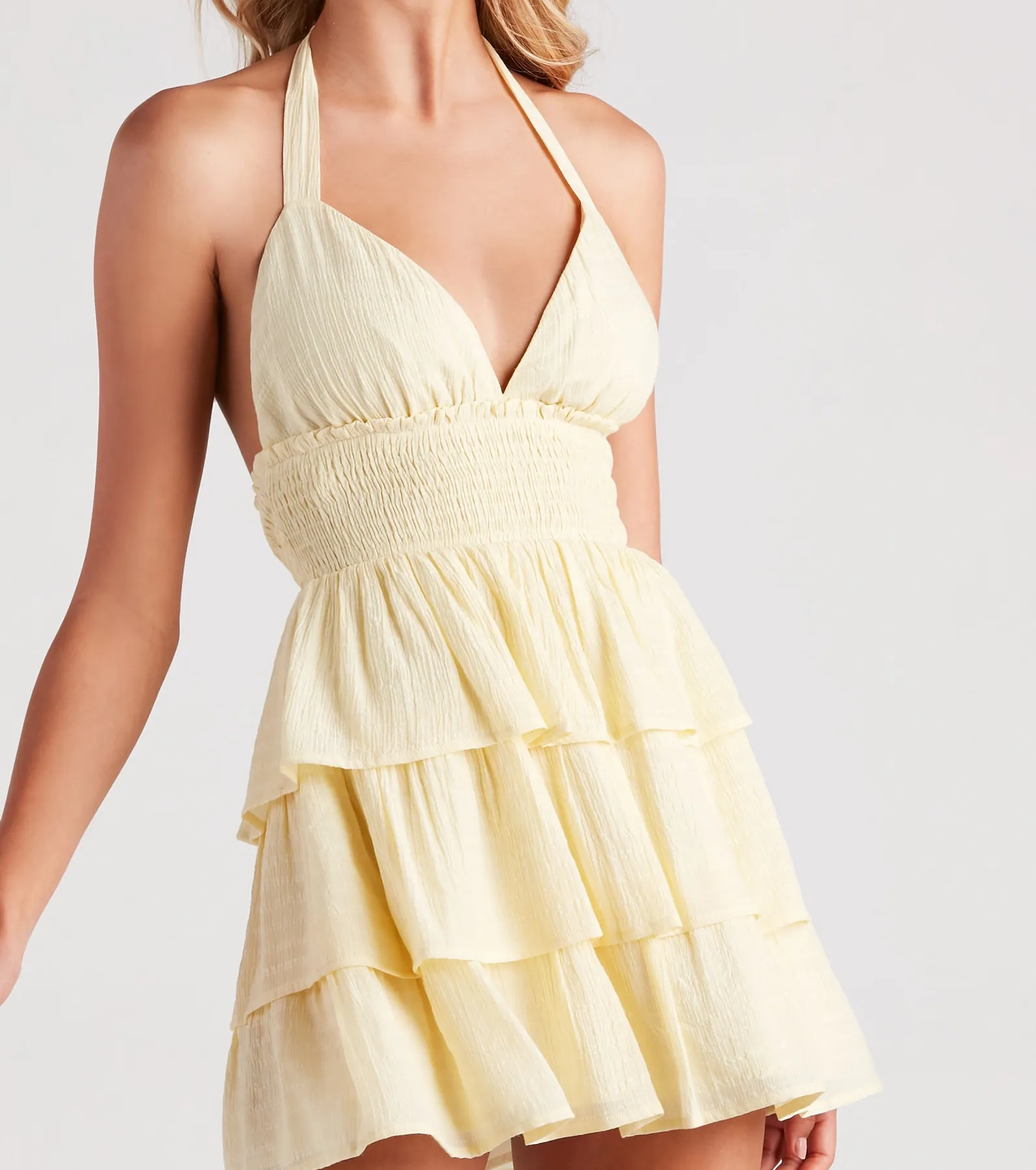 Sunset Happy Hour Ruffled Skater Dress - FASHION NOB