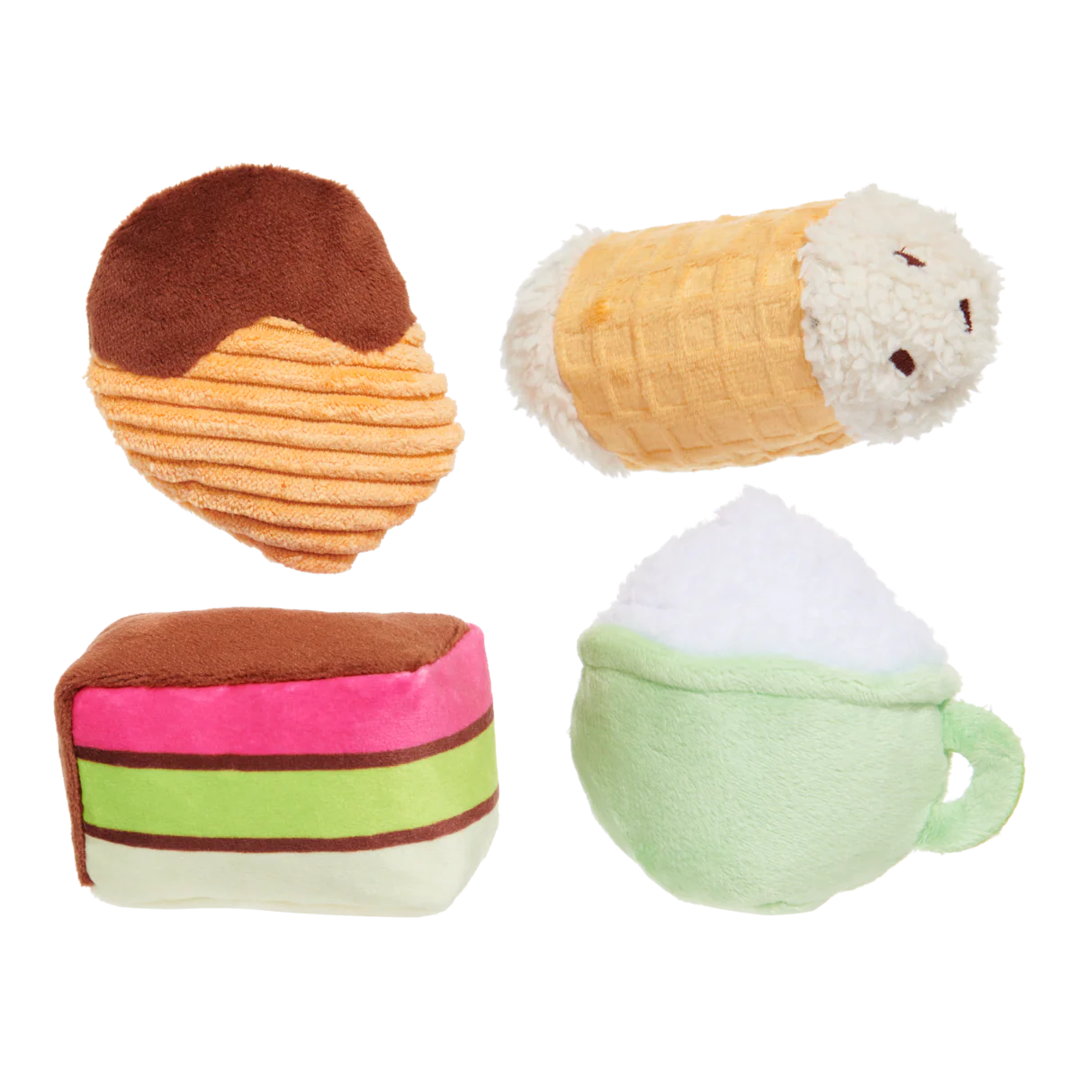 Sweetie Pie Squeak Treats Plush Multi-Part Dog Toy