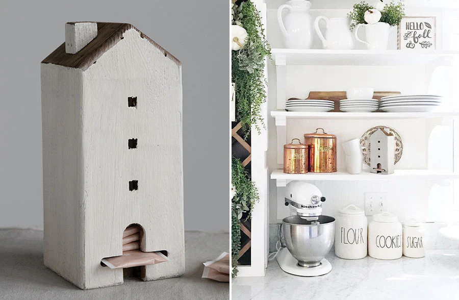 Farmhouse Tea Bag Wall Caddy