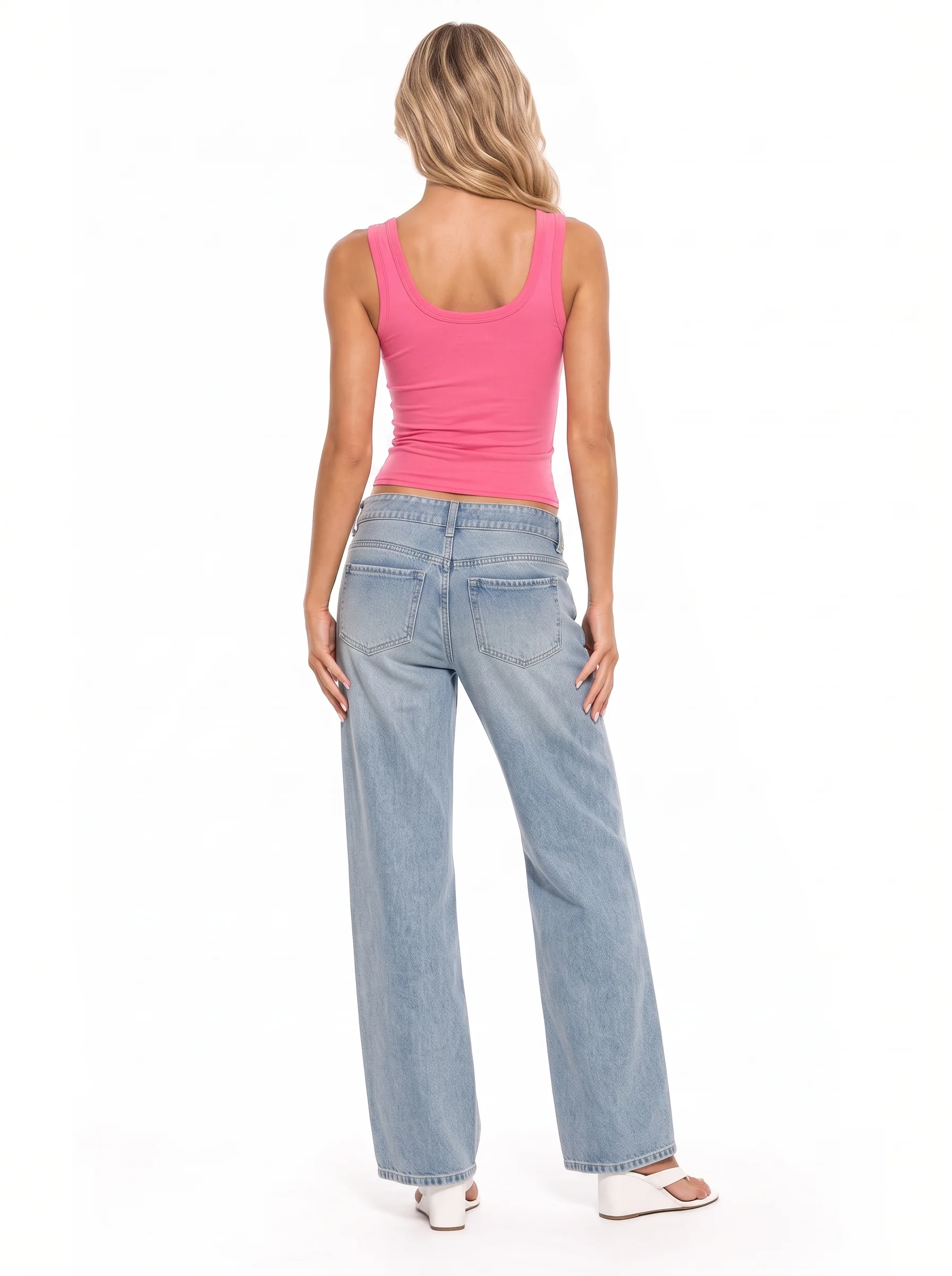 Beaded Scoop Neck Tank Top