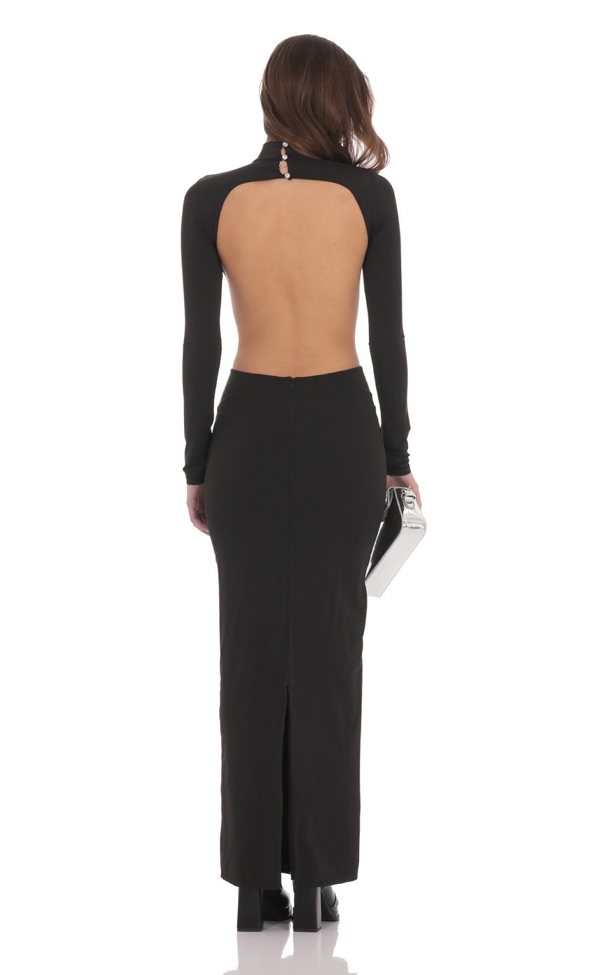 Cutout Maxi Dress in Black
