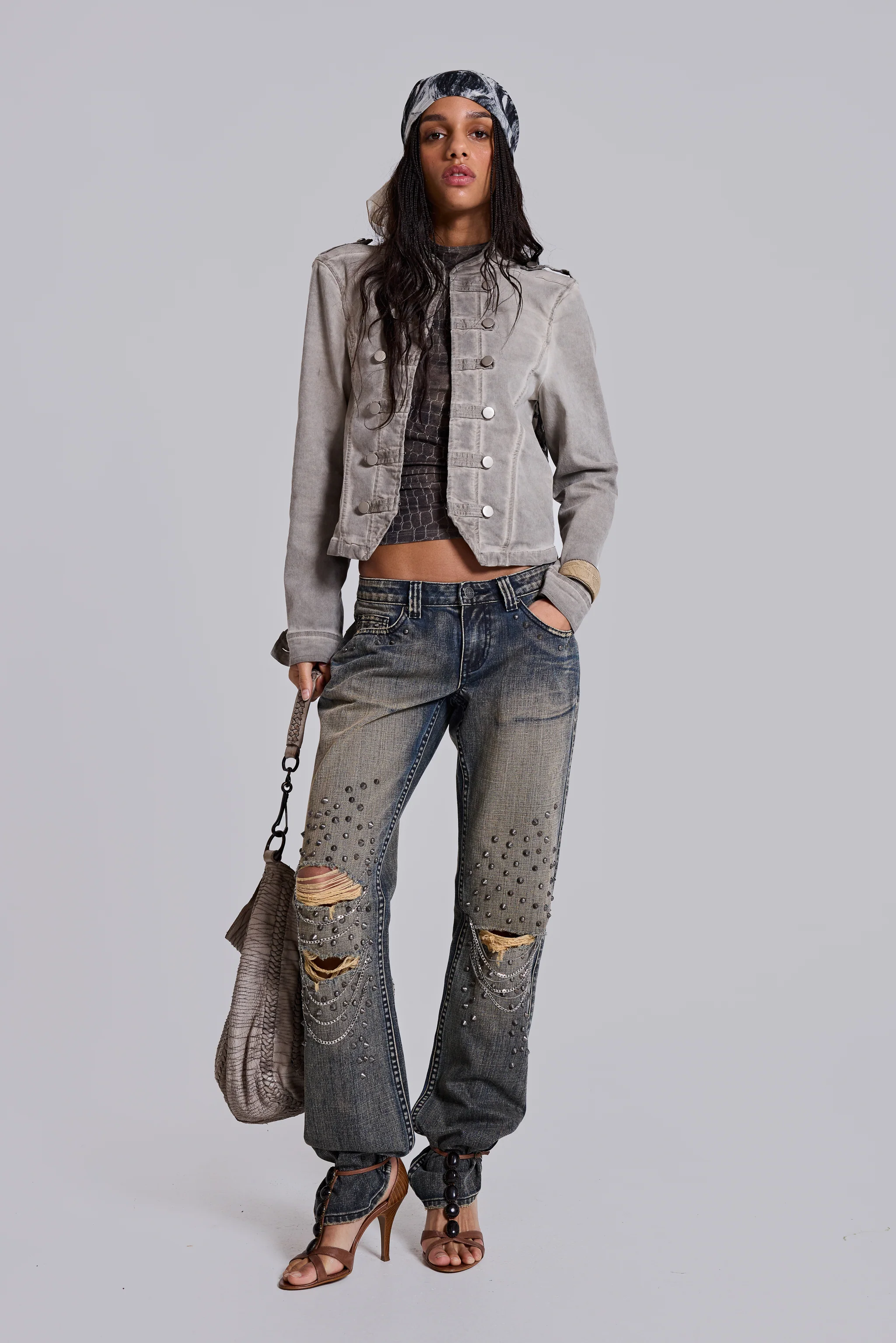 Rebel Military Jacket in Clay