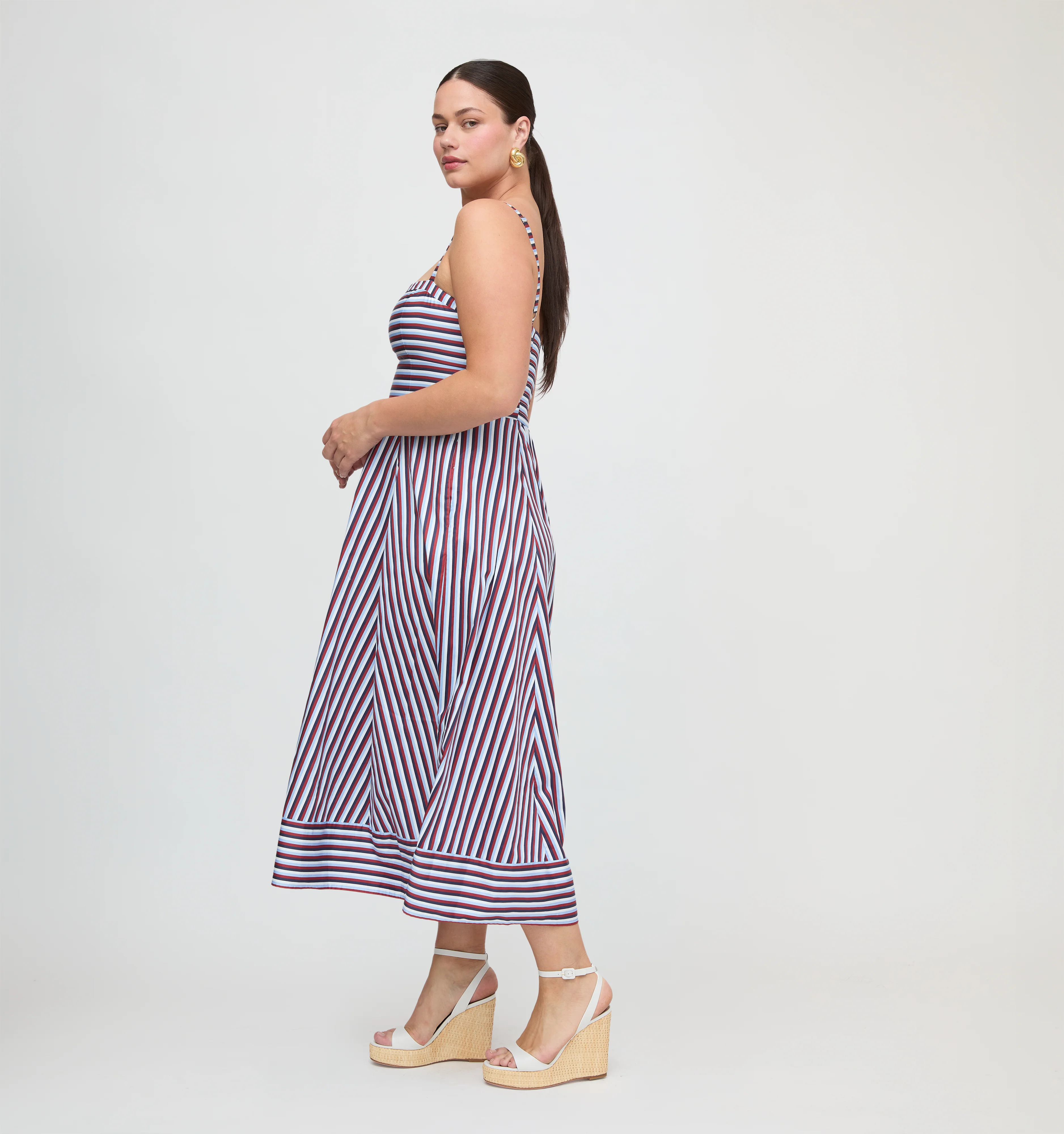 The Margot Dress - Firecracker Stripe