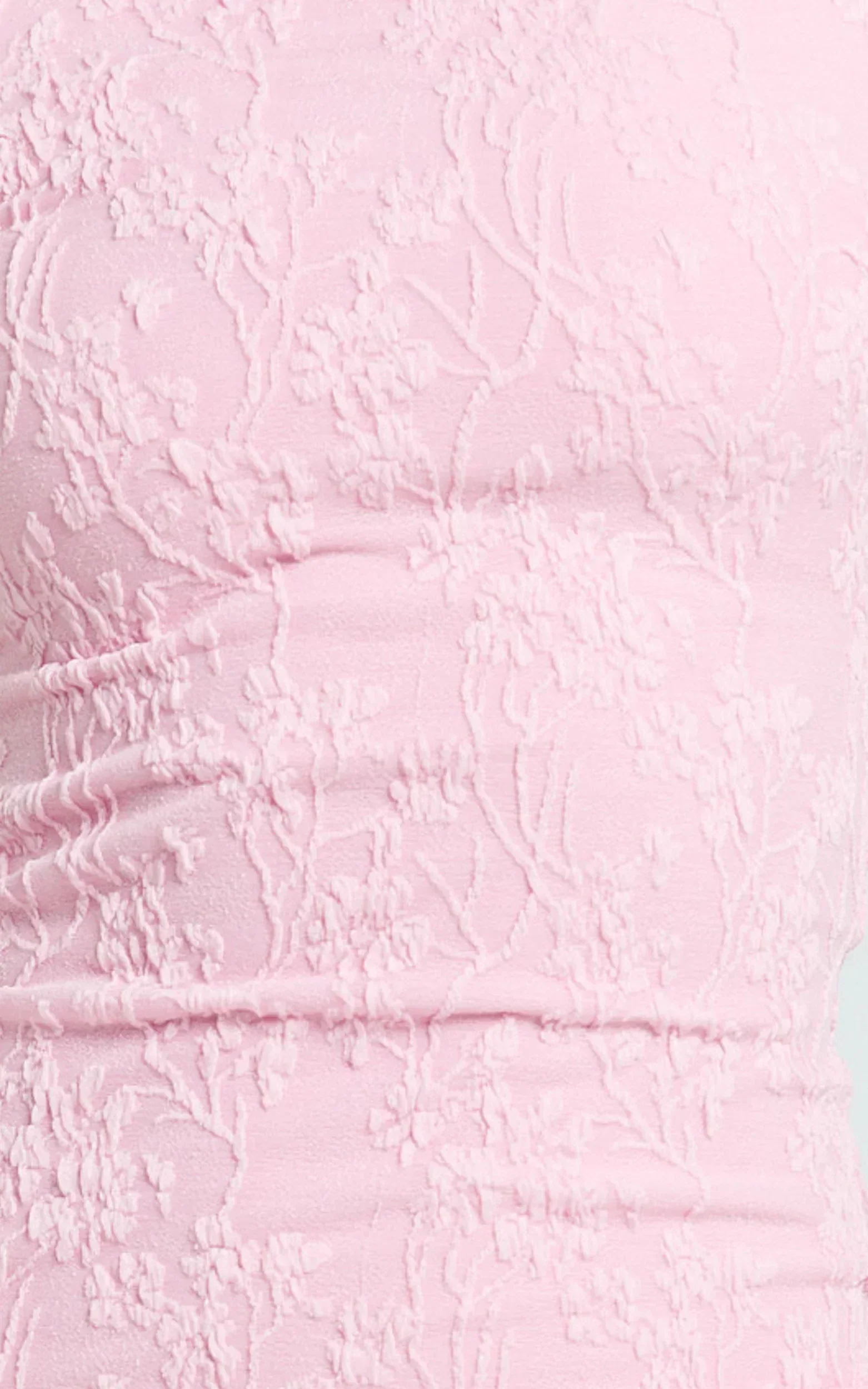 Eira Mini Dress Lace Boat Neck Bodycon Dress in Pink