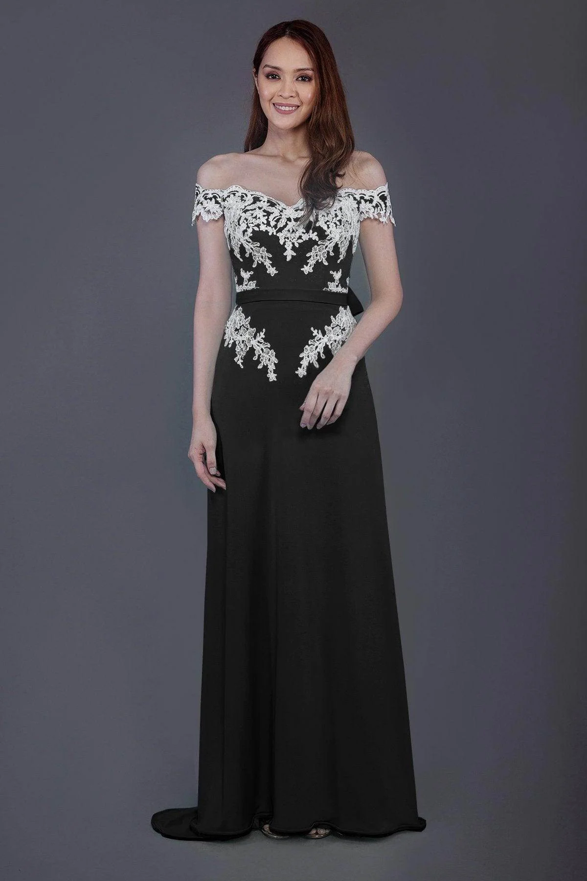 Sheath Sweep Train Knitted Fabric Bridesmaid Dress PR3561