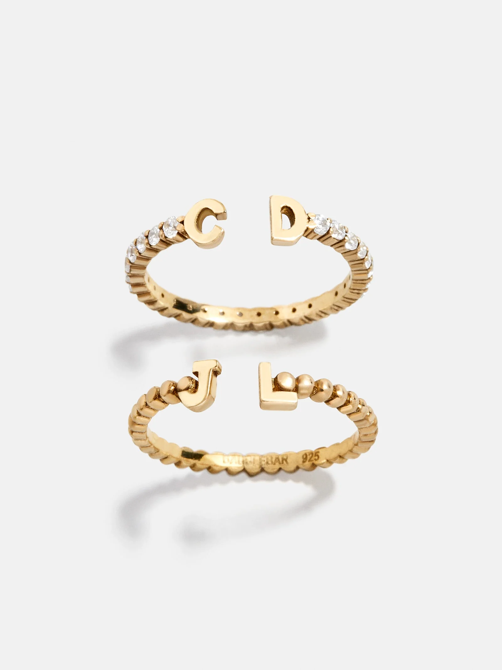 14K Gold Custom Initial Ring - Gold