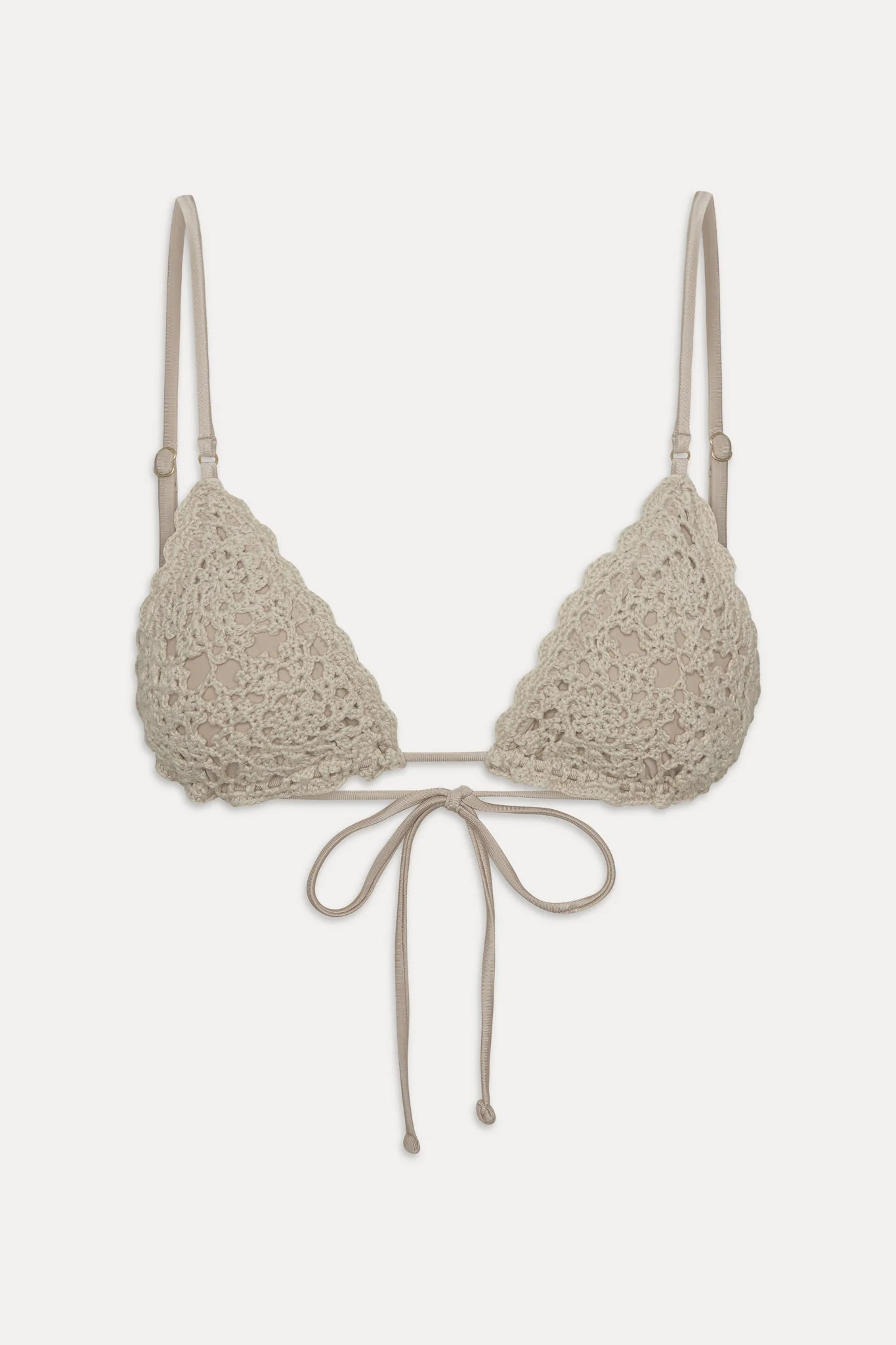 Elena Crochet Shine Bikini Top - Birthday Suit