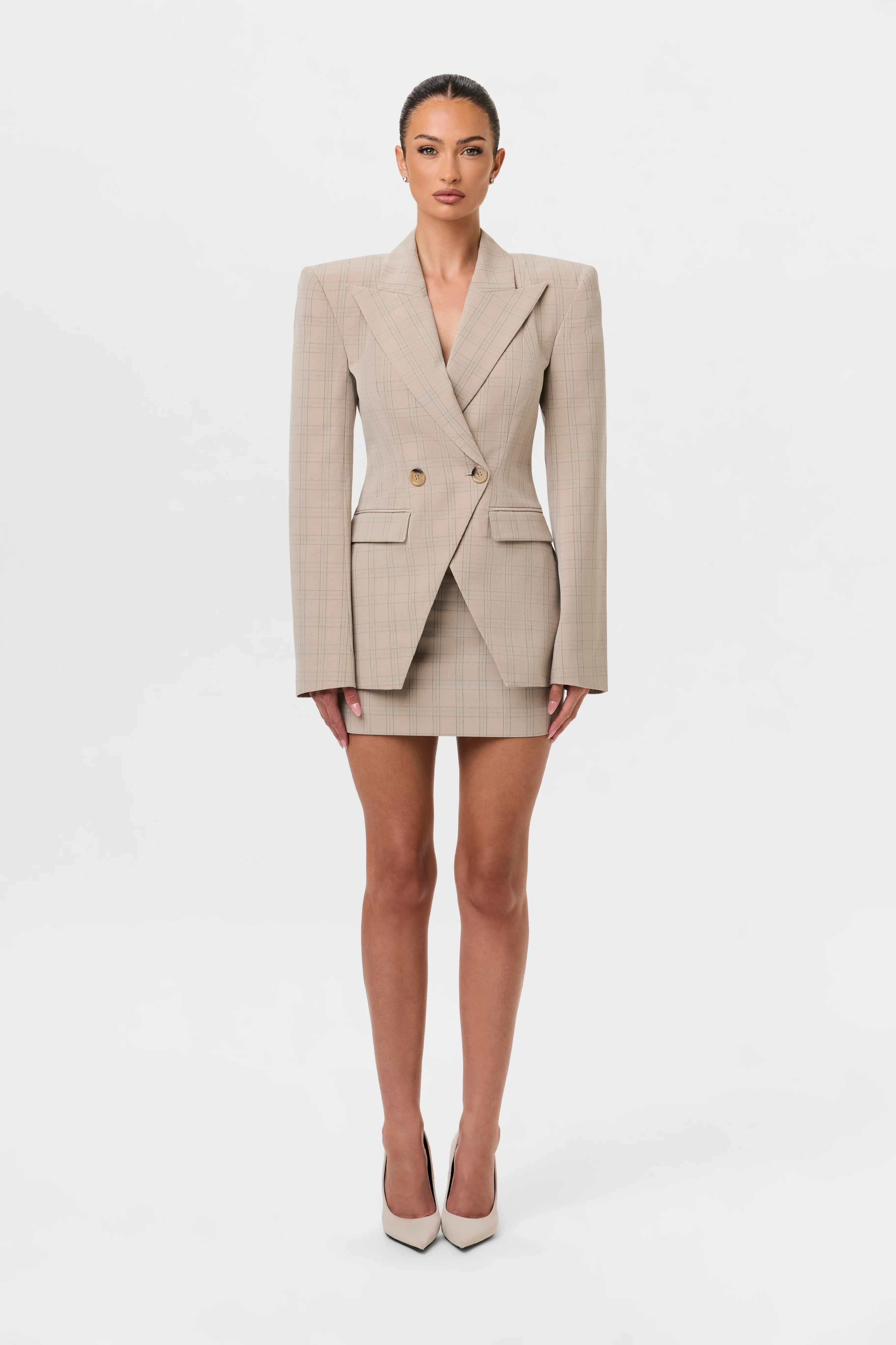 Suiting Plaid Mini Skirt