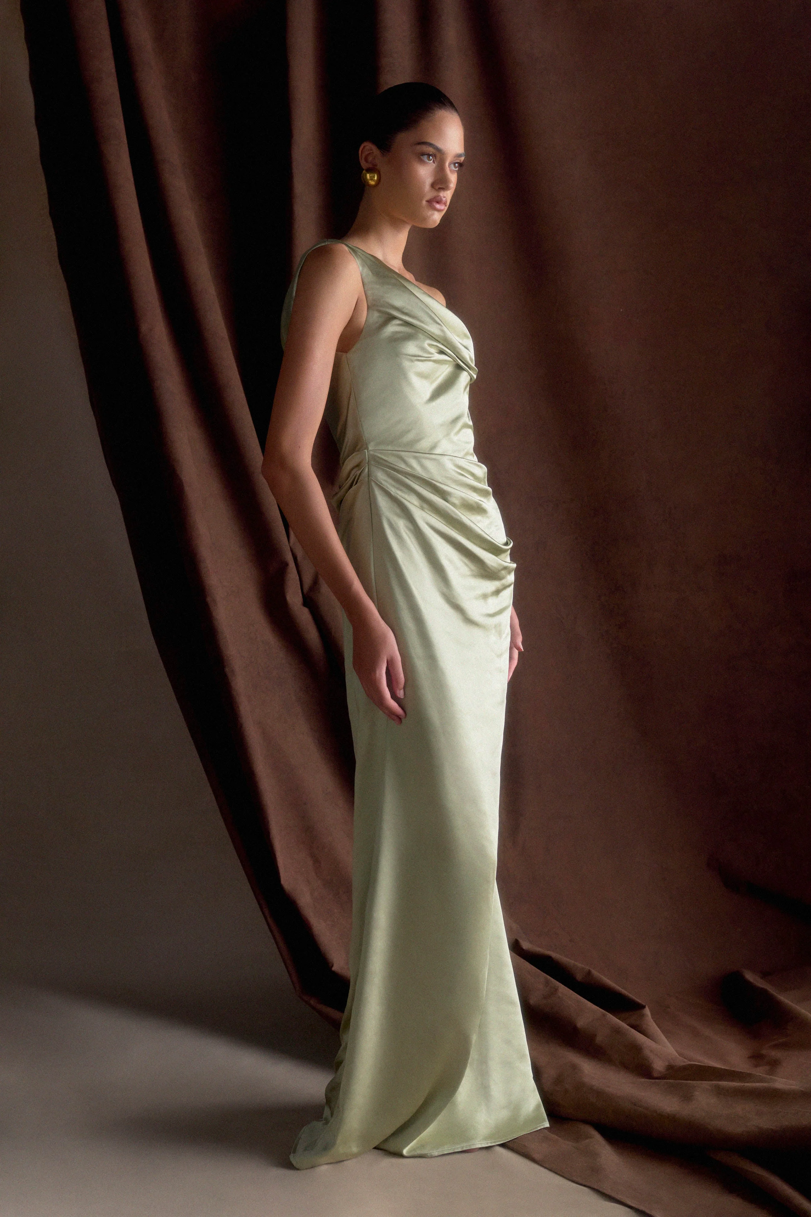 Dalia-Off-Shoulder-Satin-Maxi-Dress-Sage