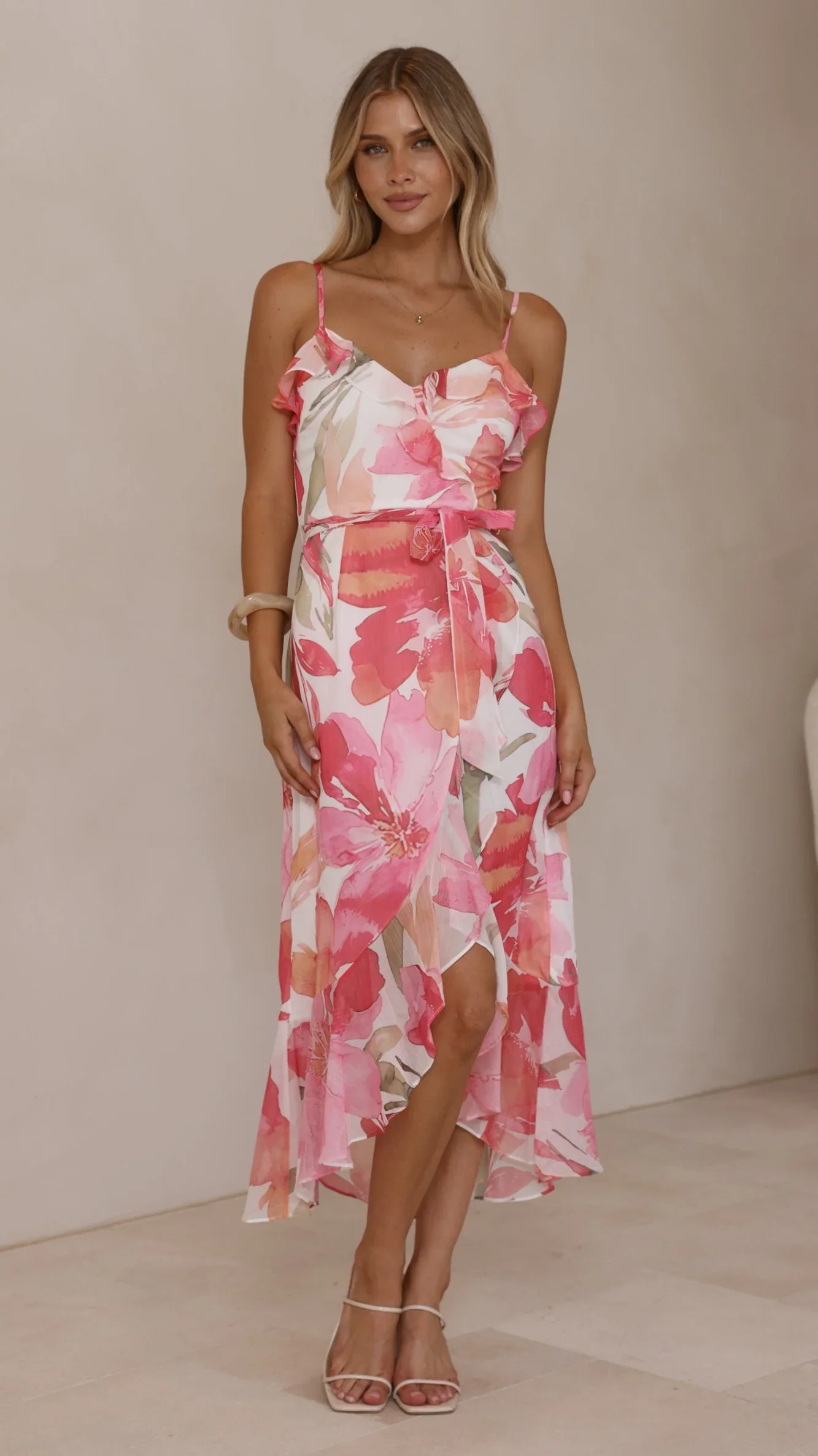 Skyla Maxi Dress - Pink Floral