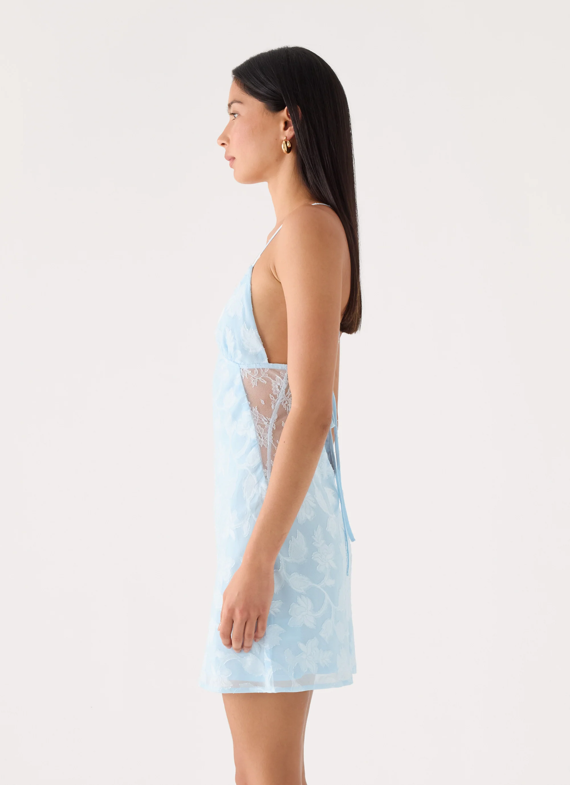 Leeana Mini Dress - Blue - FASHION NOB
