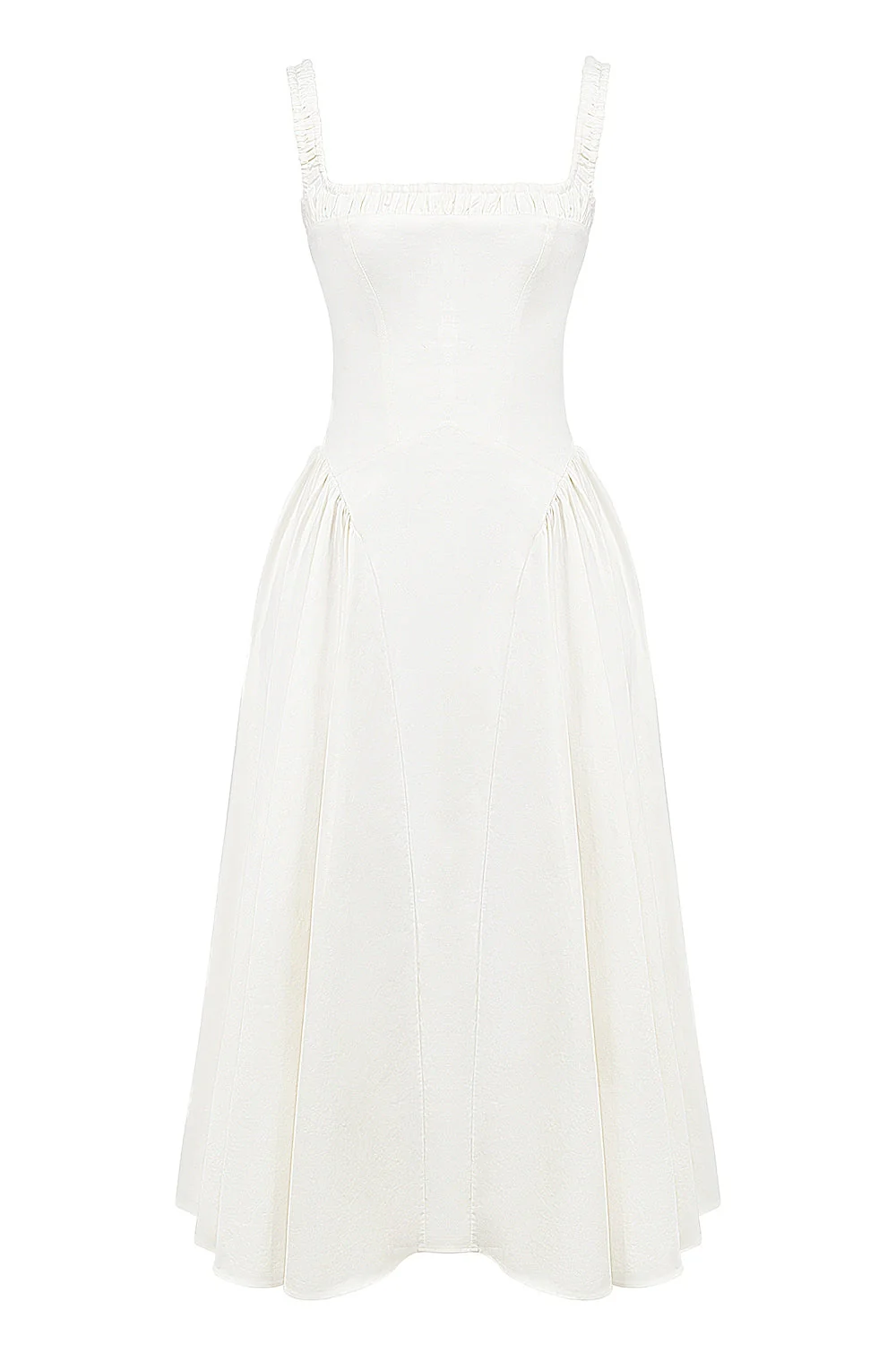 white cotton midi sundress
