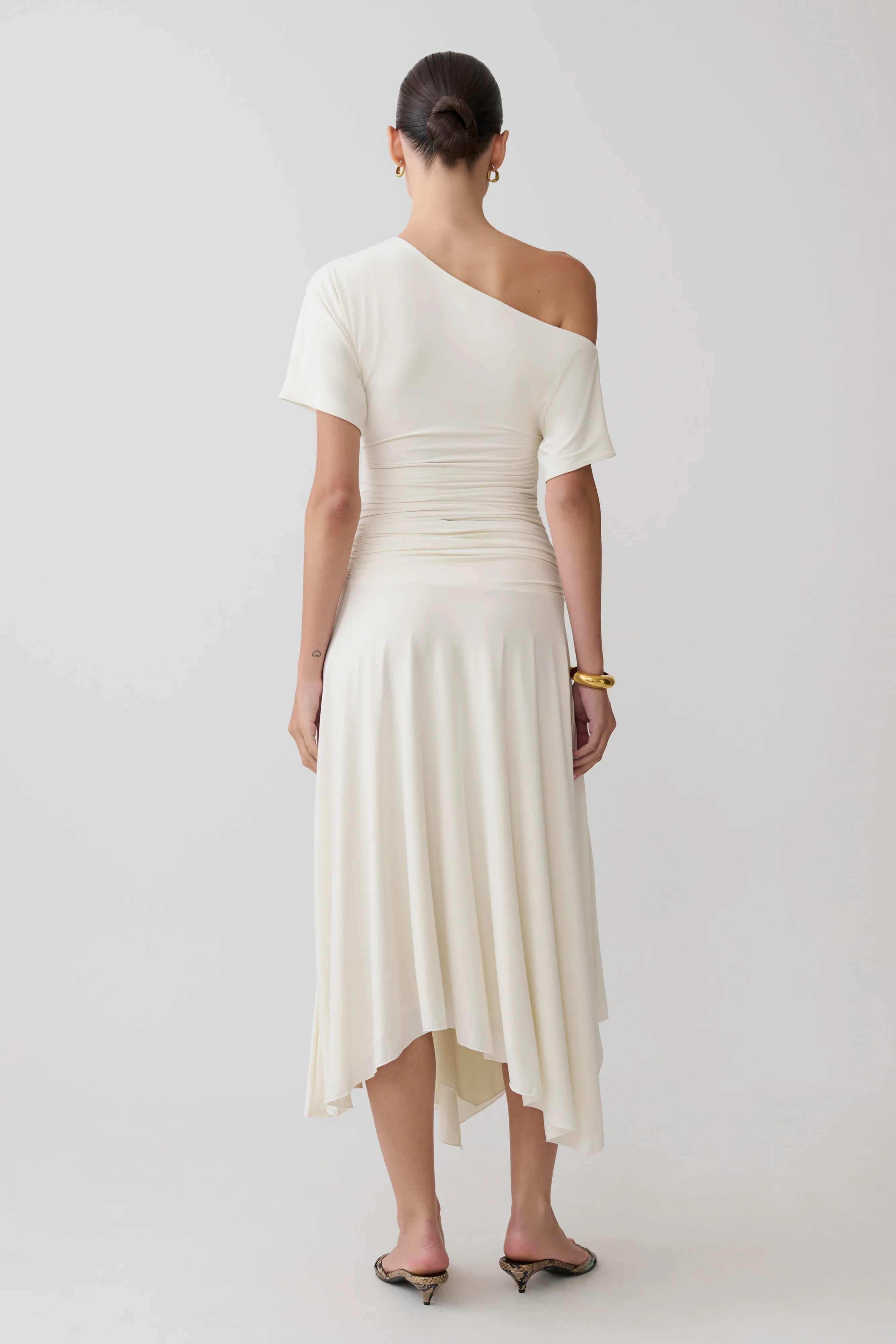 Luu Slinky Midi Skirt - Ivory