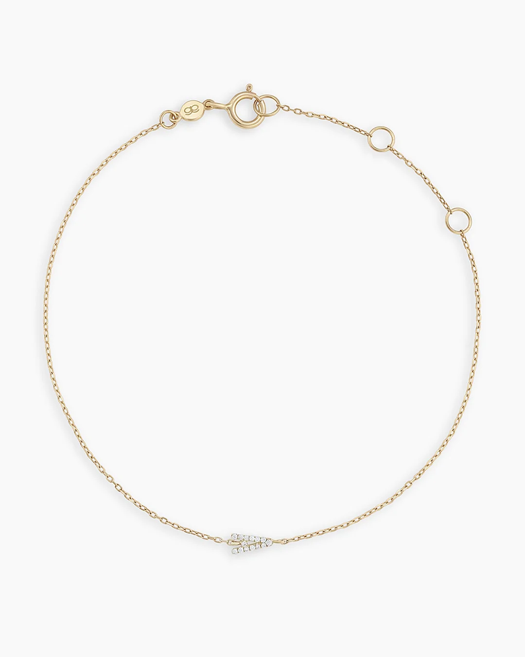 14K Diamond Pav�� Alphabet Bracelet