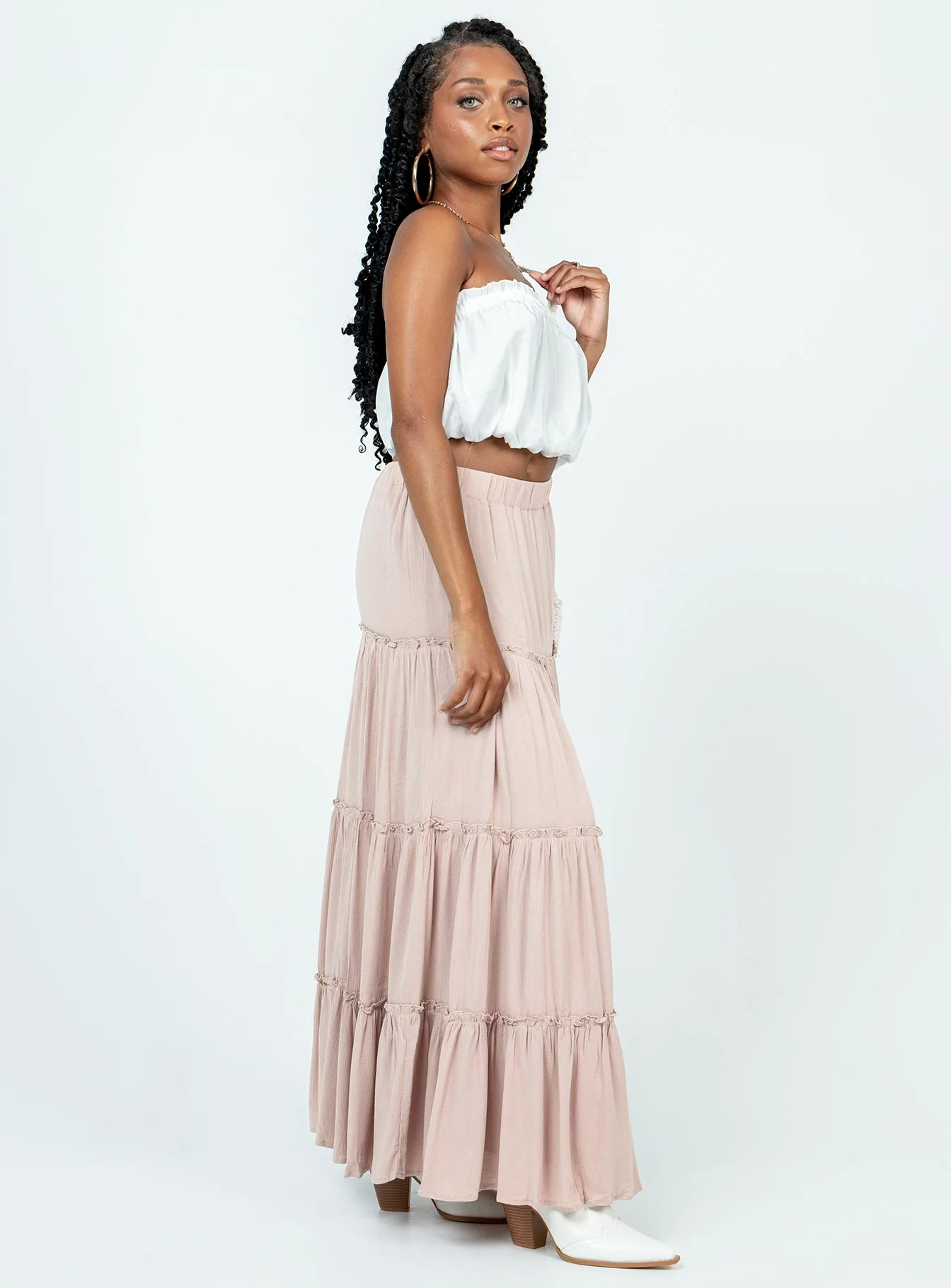 Miriah Maxi Skirt Beige