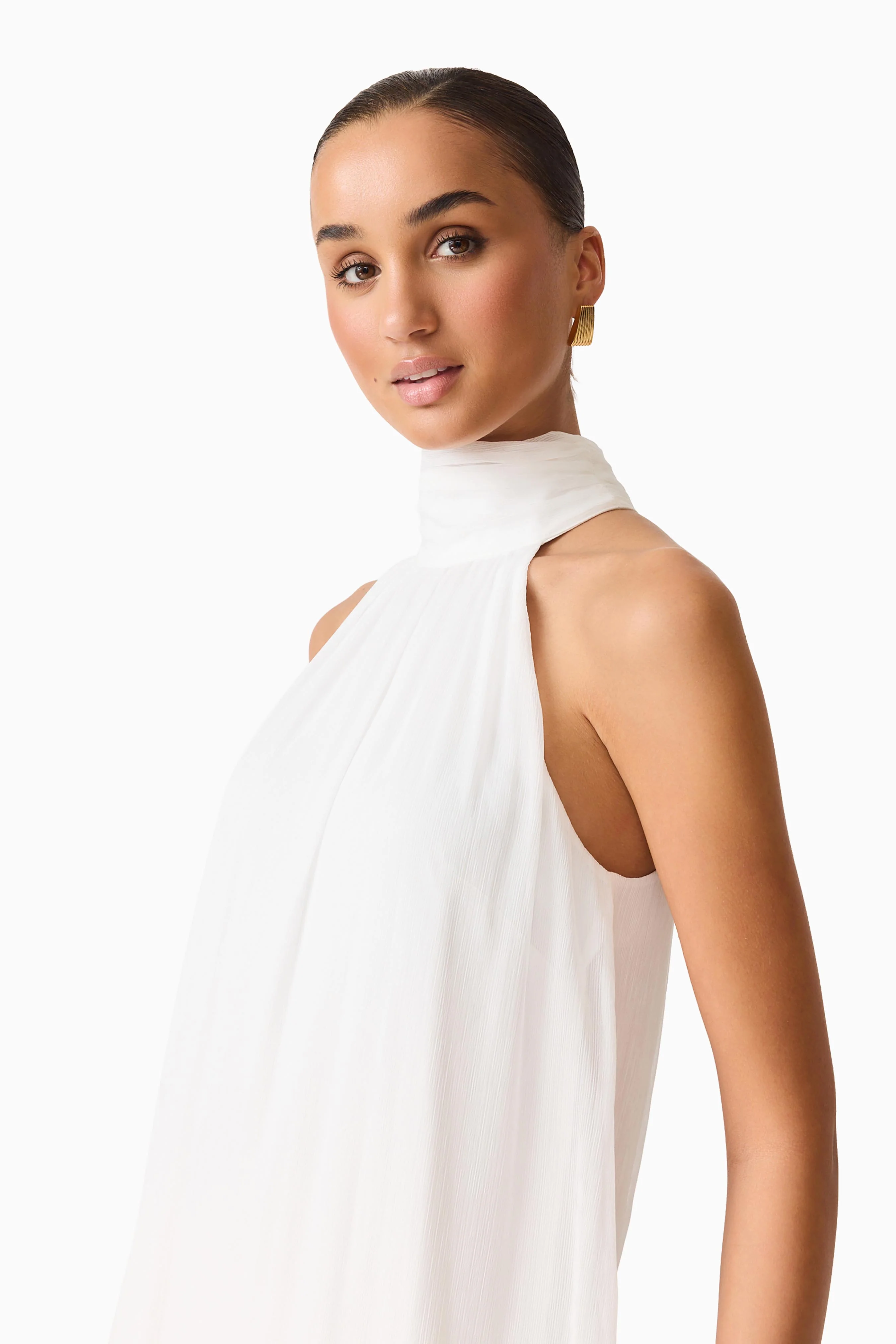 Evelin Halter Gown in White