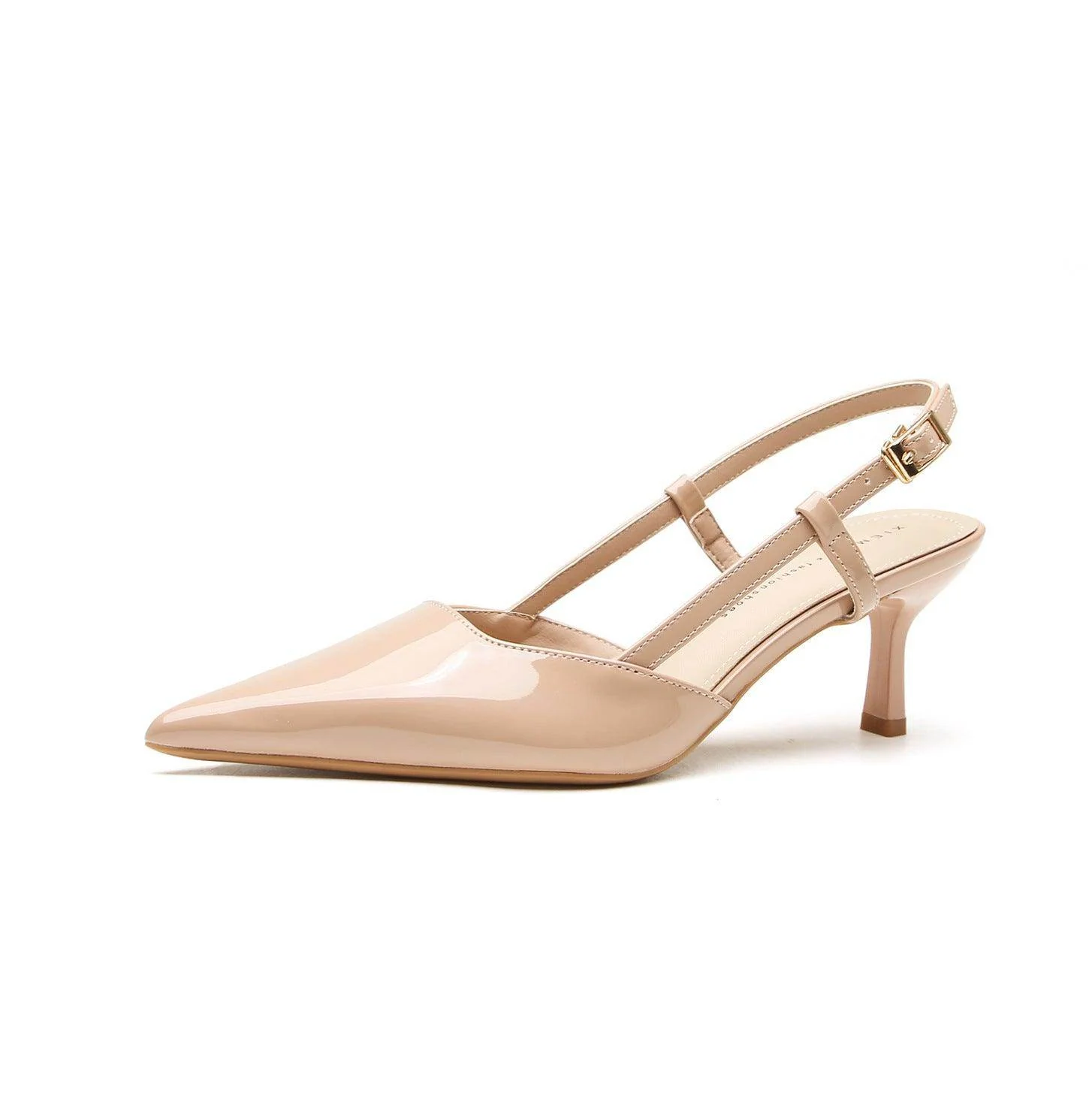 Faux Leather Pointy Stiletto Mid Heel Sandals  805103208154