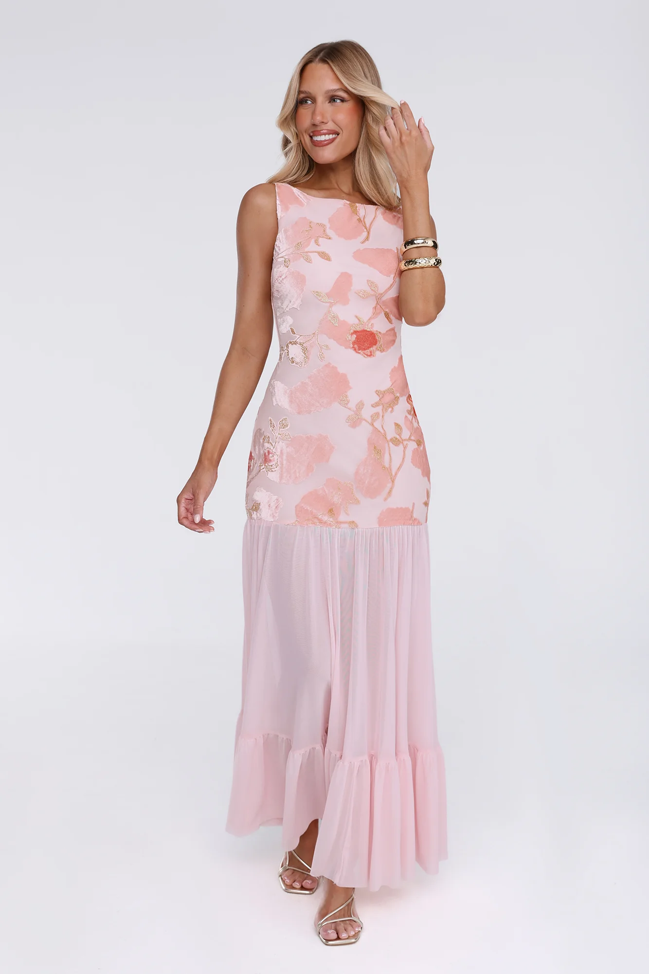 Sunlit Sonata Maxi Dress Pink