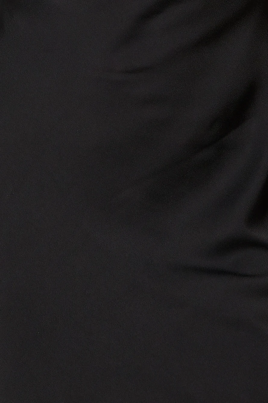 On Top Satin Mini Dress Black