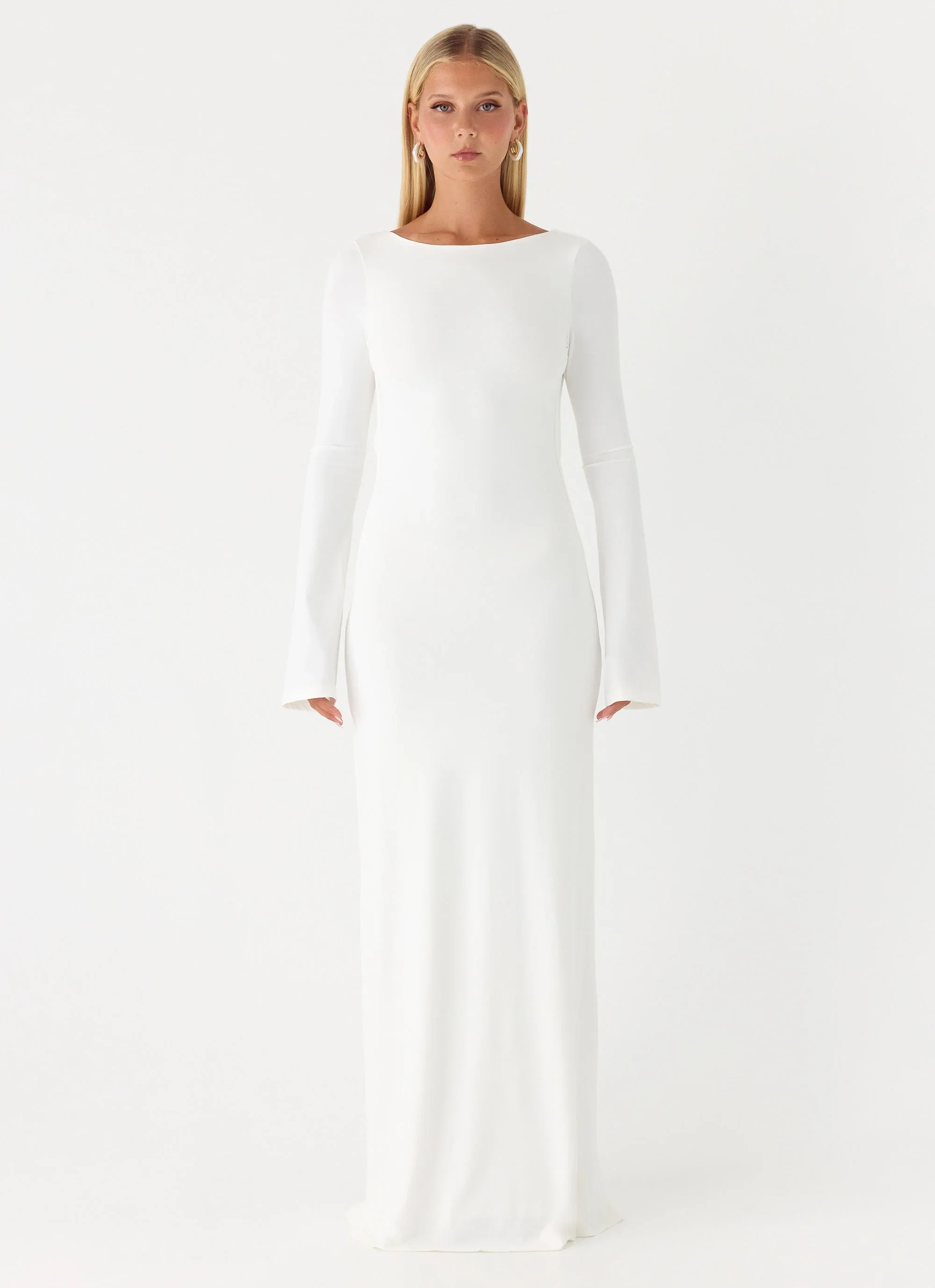 Elmont Long Sleeve Maxi Dress - White