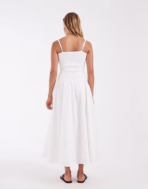 Tommy Jeans midaxi dress in white