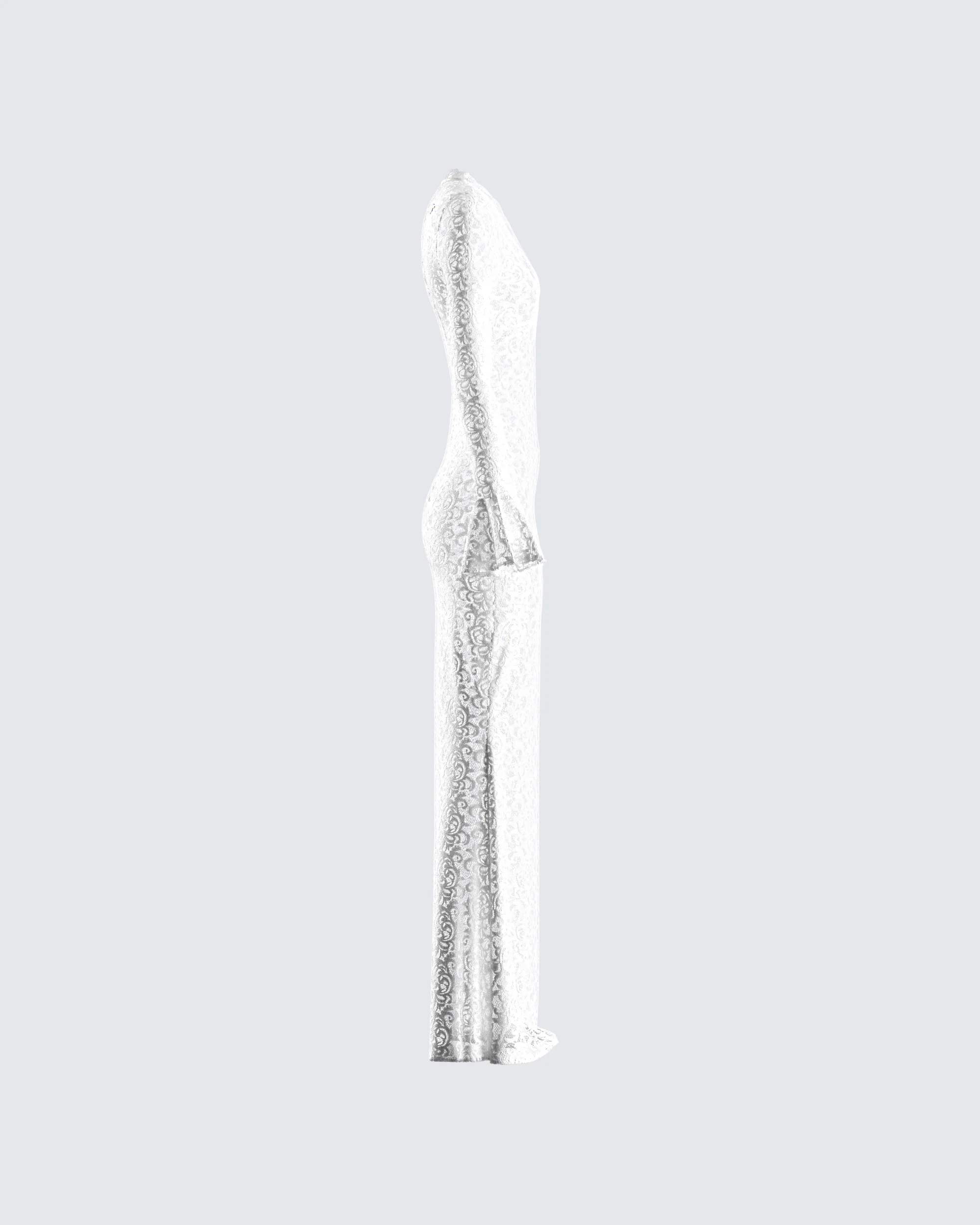 Kobina White Lace Maxi Dress