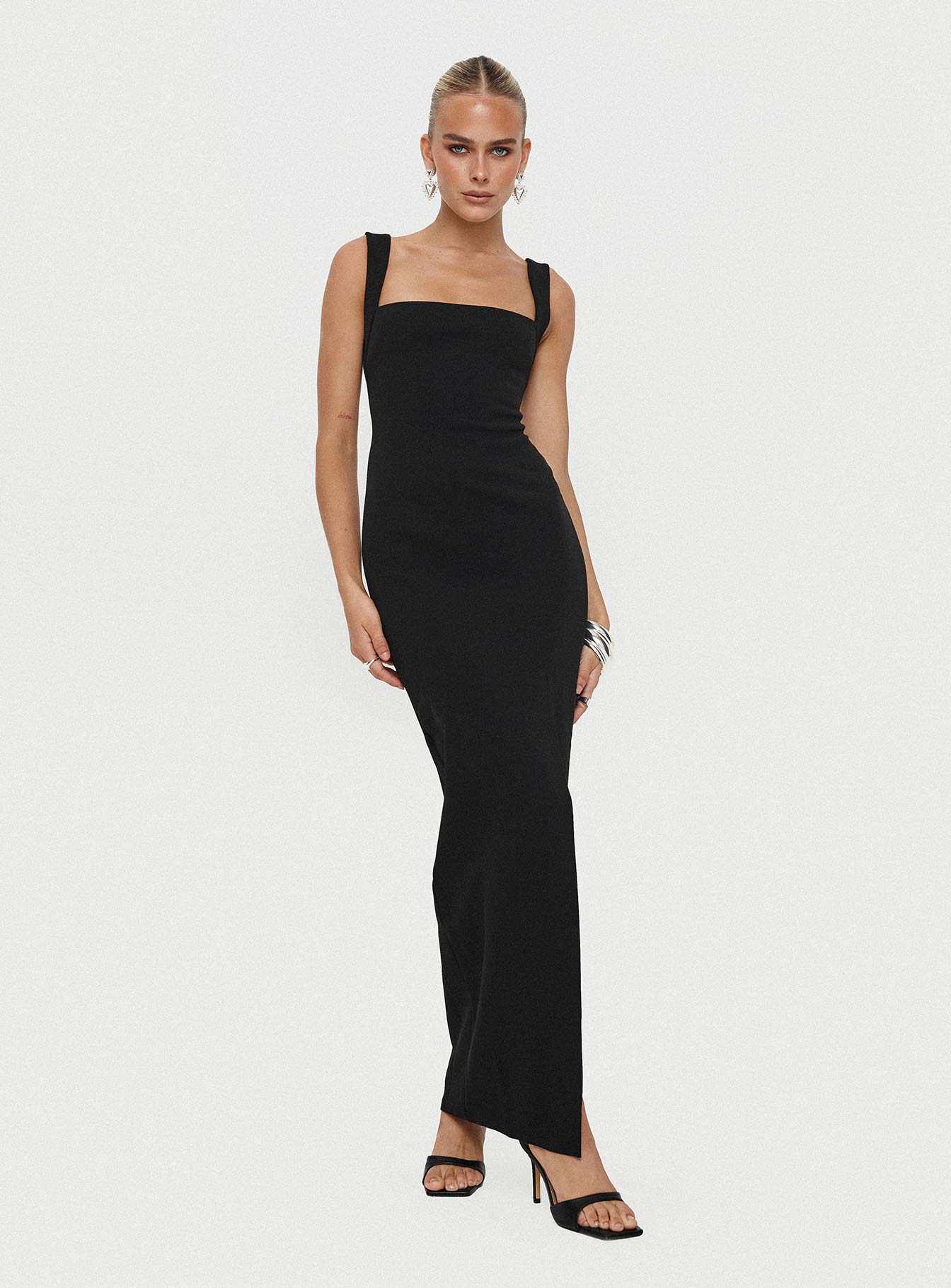 Bombshell Maxi Dress Black - luluinthesky