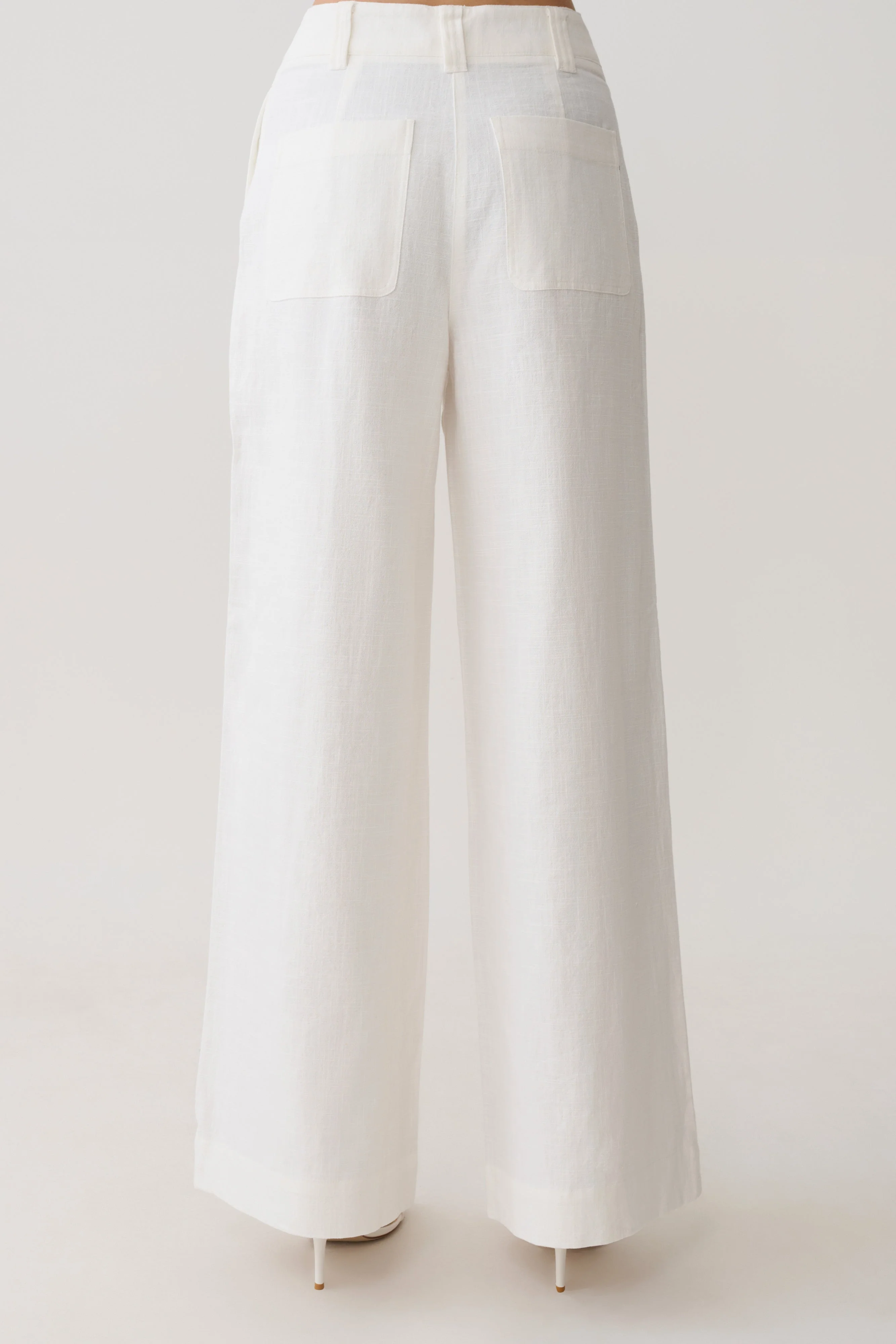 Brielle Straight Leg Pant - White