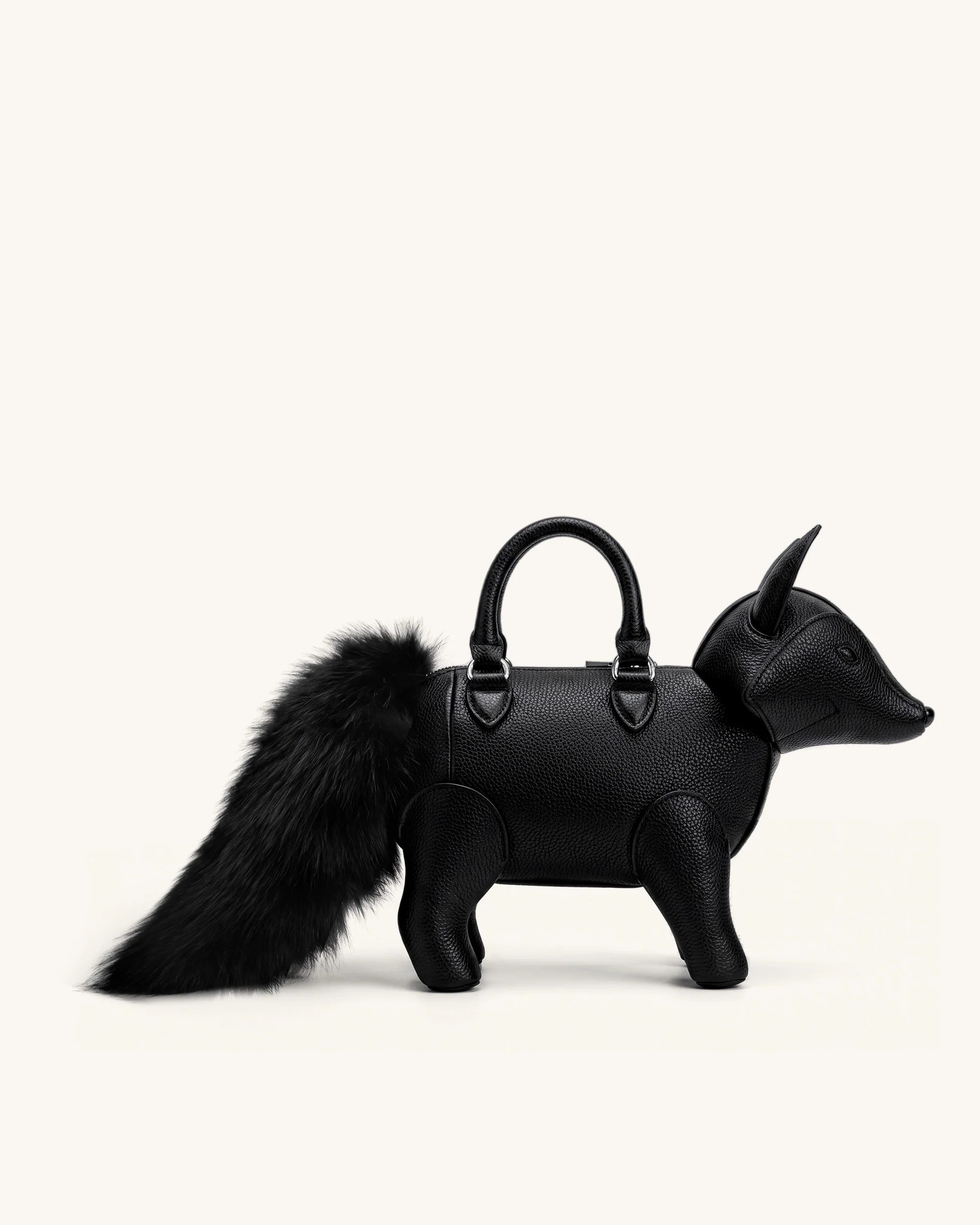 Kai Fox Shaped Top Handle Bag - Black