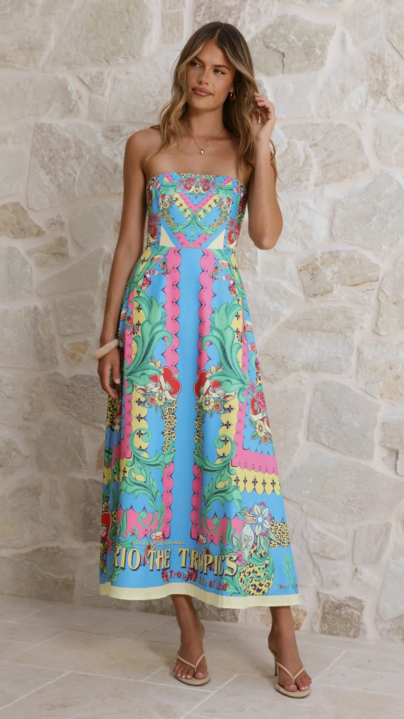 Azure Maxi Dress - Tropical Rio