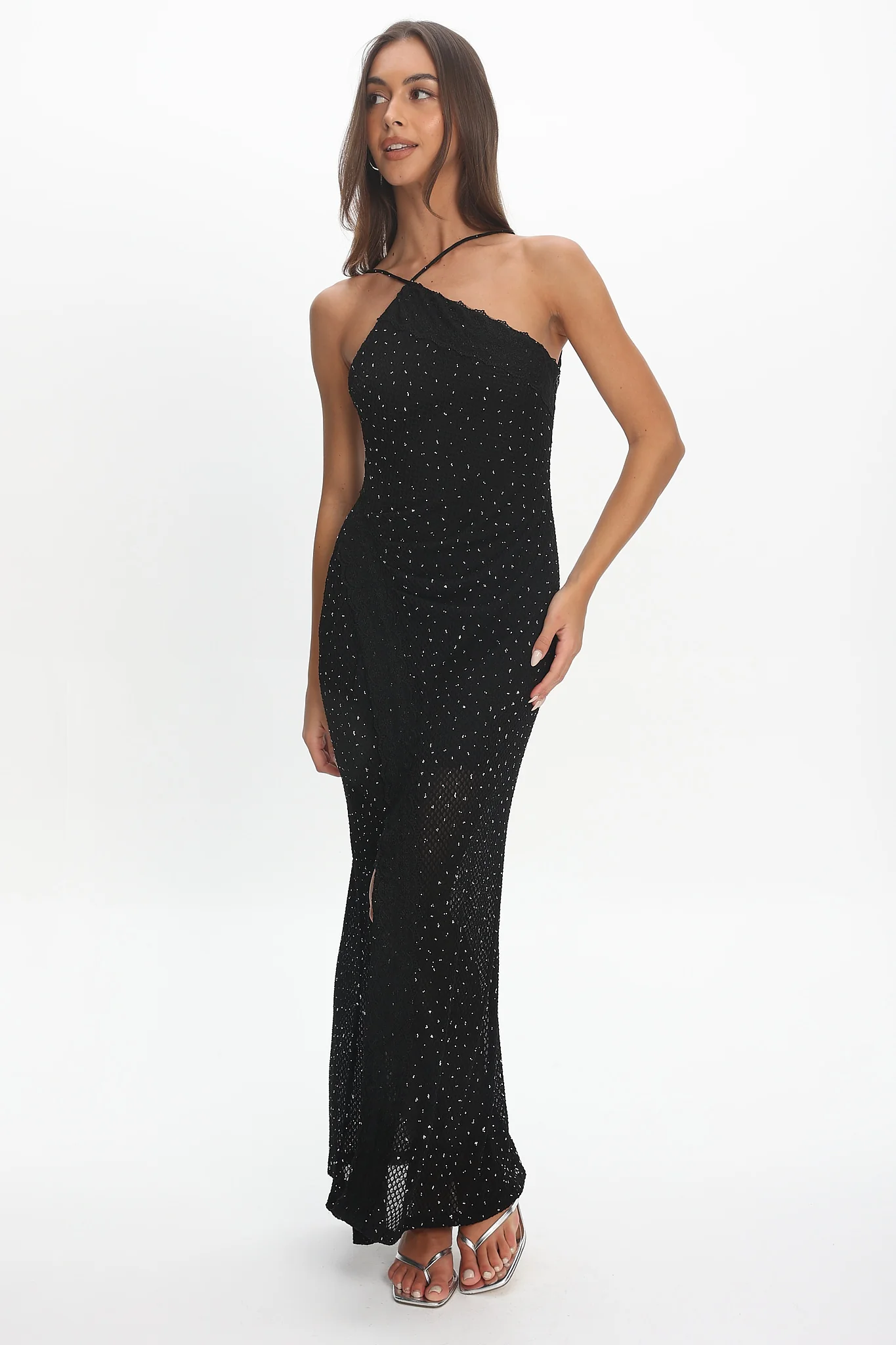 Zafrina Embellished Maxi Dress Black