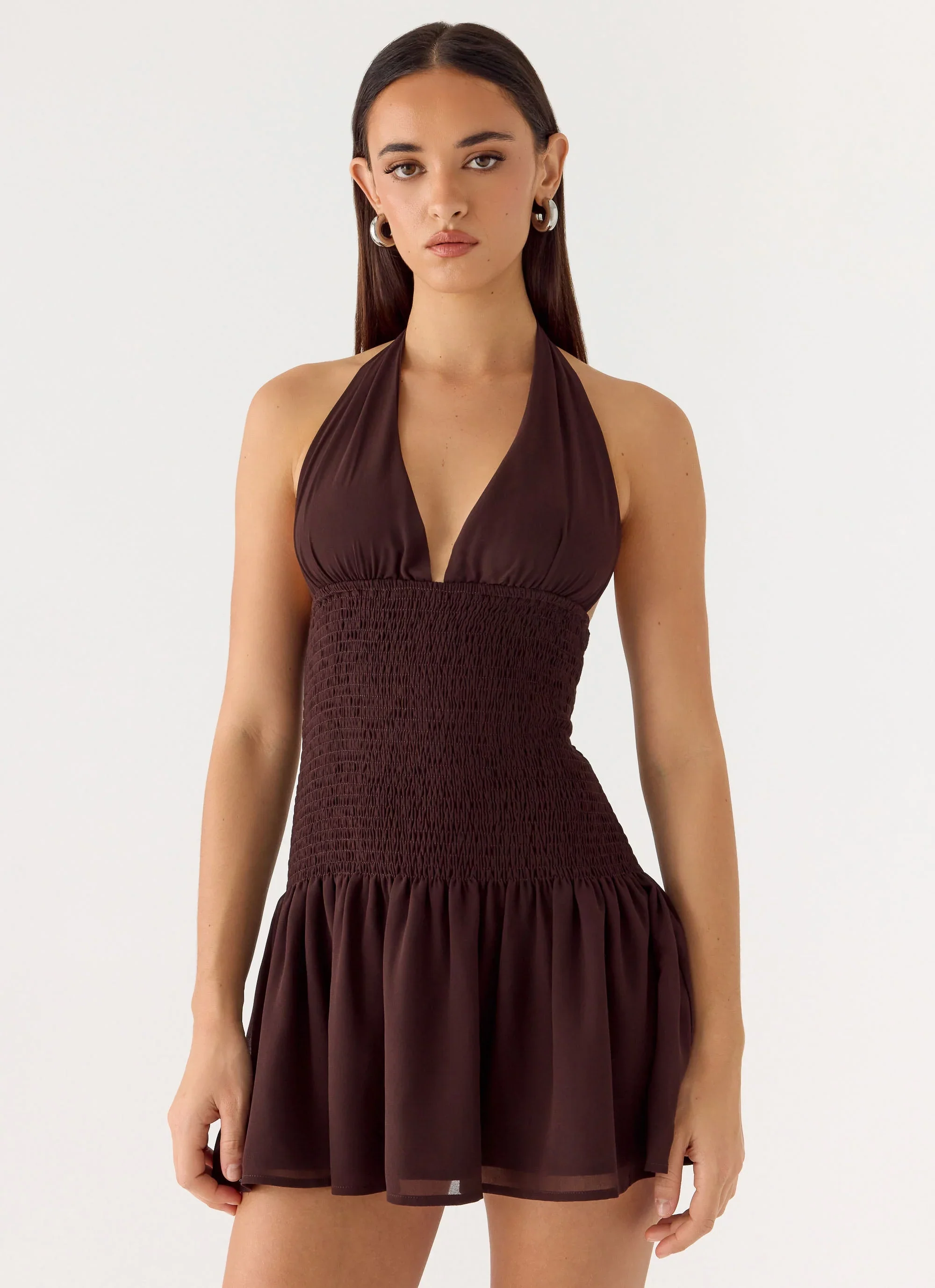 Holden Mini Dress - Chocolate