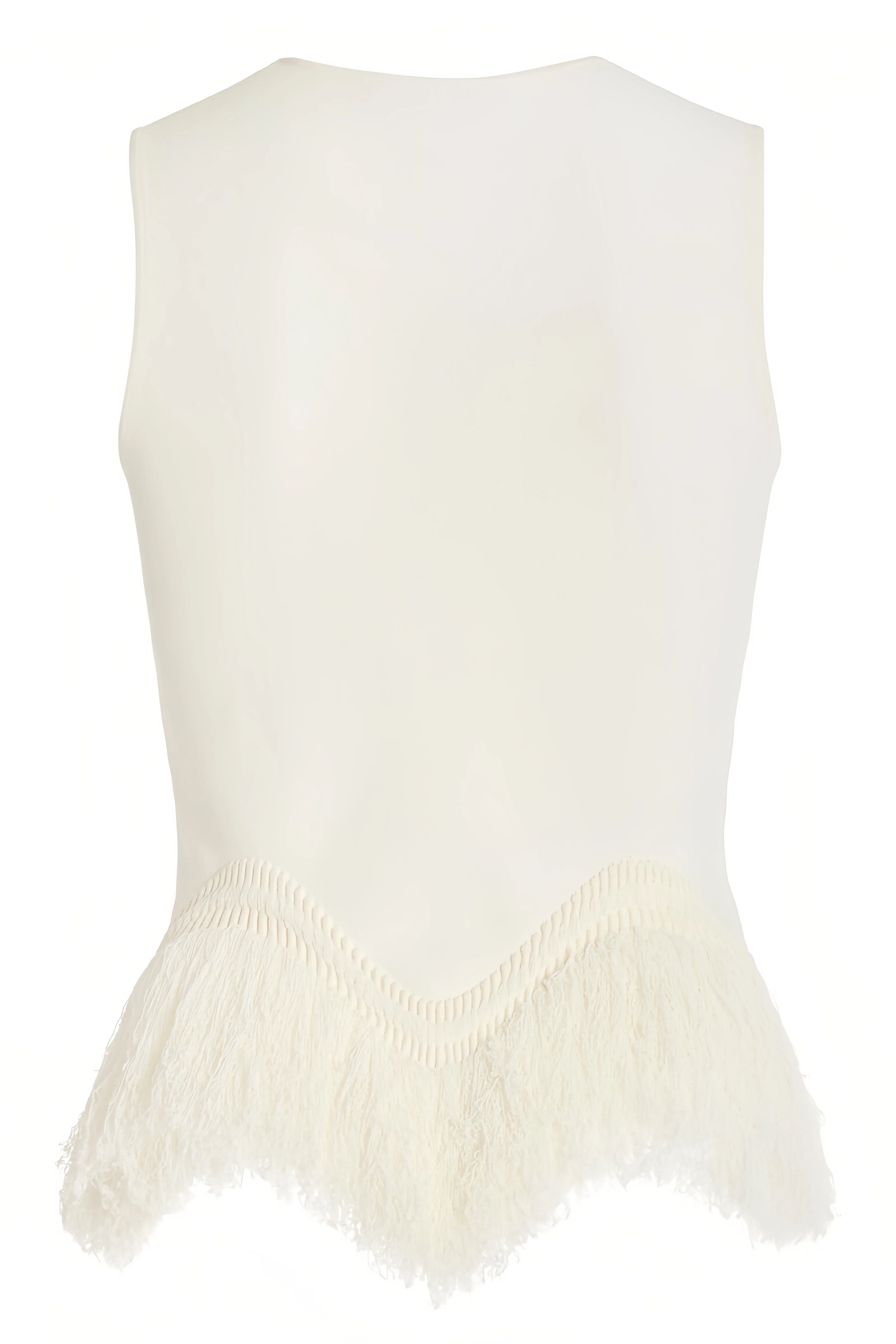 Jora White Fringe Maxi Dress Two Piece Set