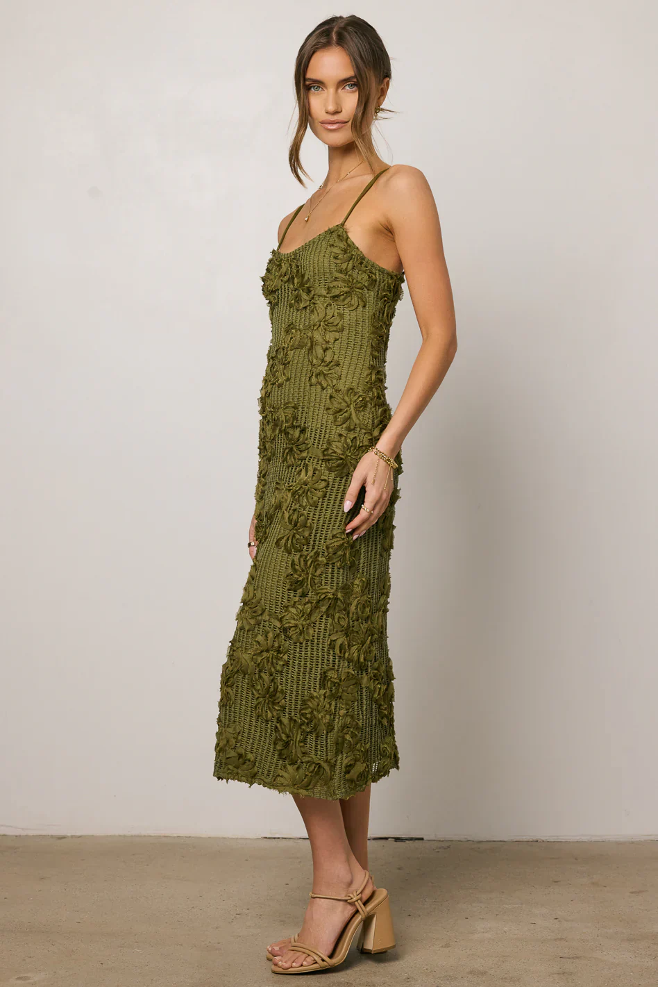 Cyrus Textured Midi Dress
