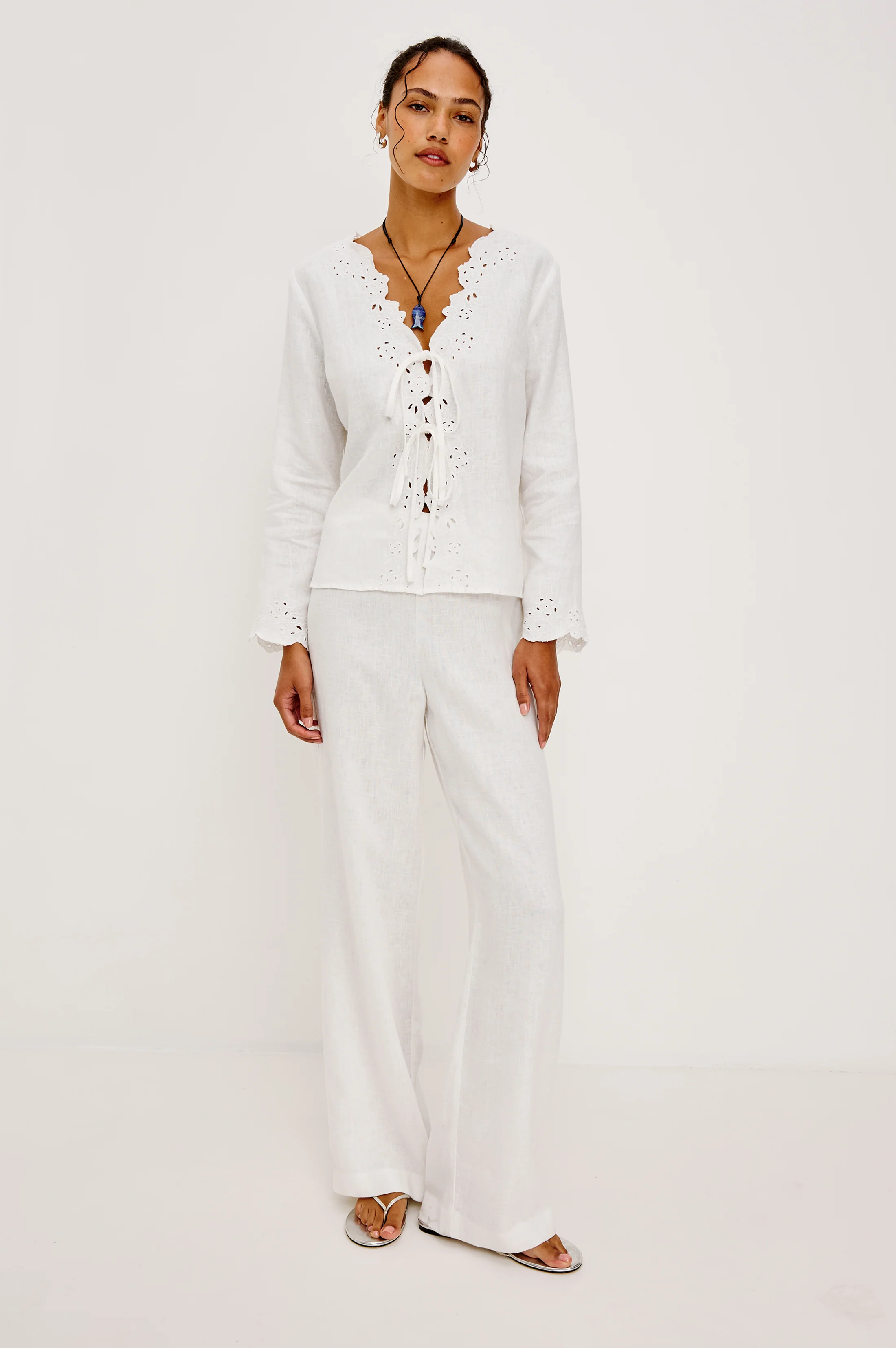Fleur Top - White