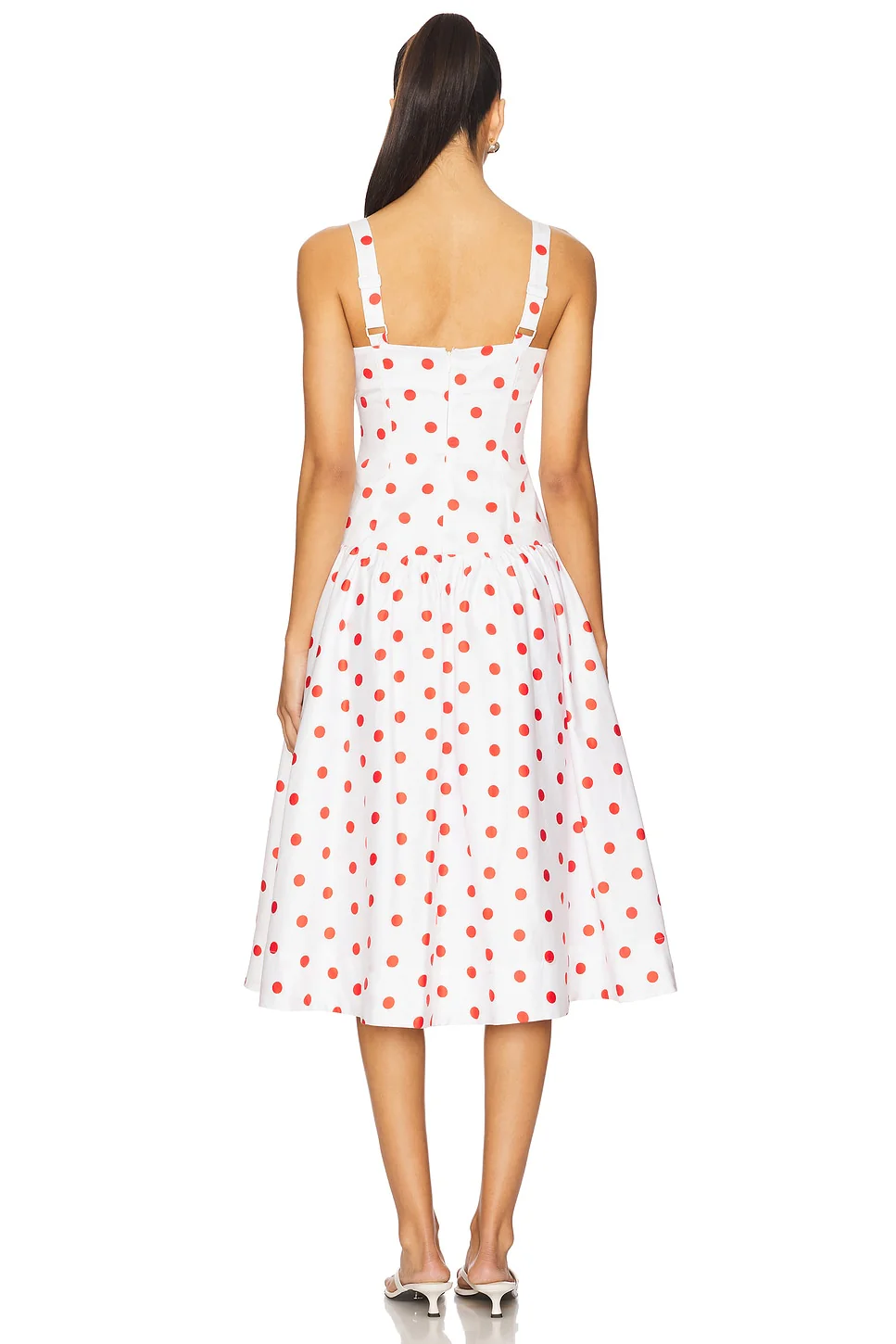Red Dot Midi Dress