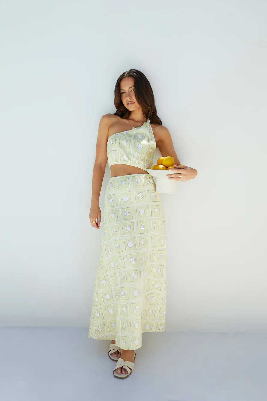 Golden Tides Midi Dress Yellow