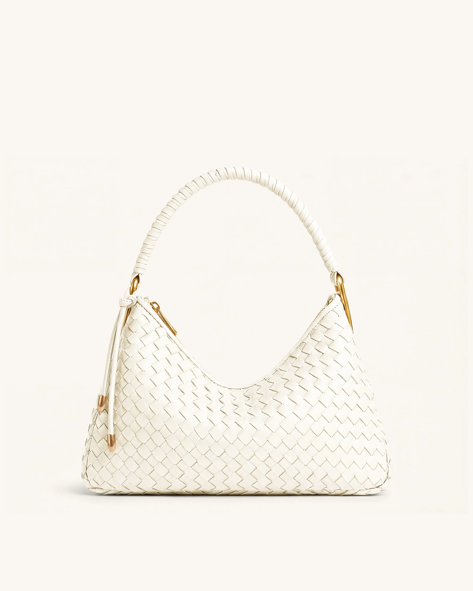 Lorena Woven Shoulder Bag - Ivory